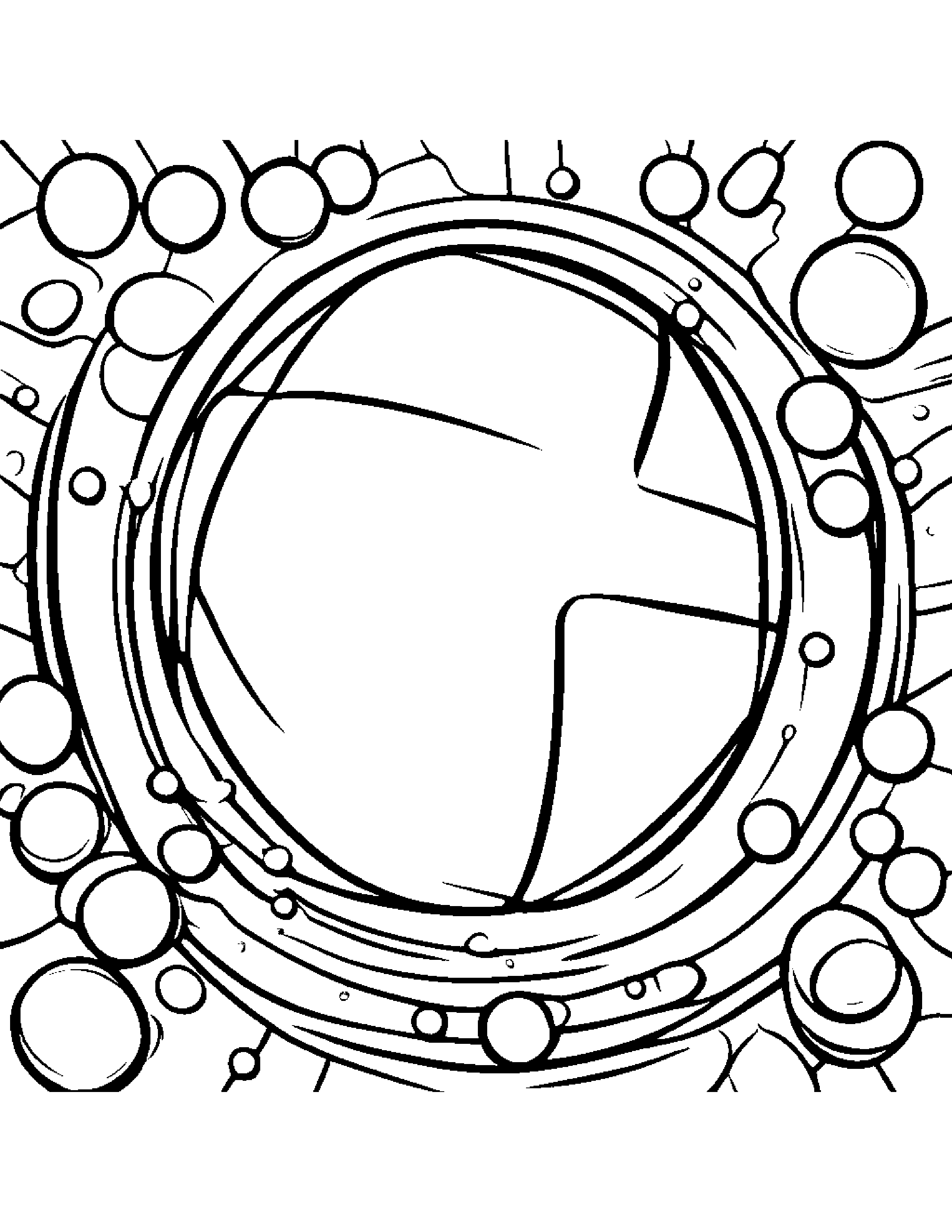 Bubbly Basketball #4 Coloring Page (Free Printable PDF)