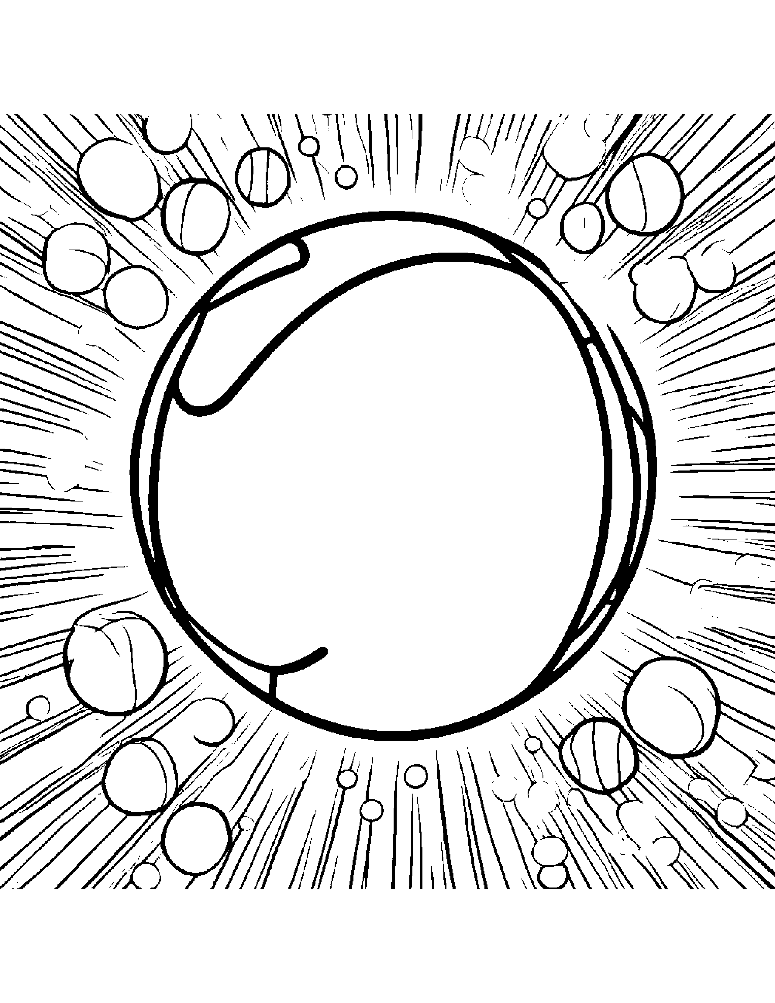 Bubbly Basketball Coloring Page (Free Printable PDF)