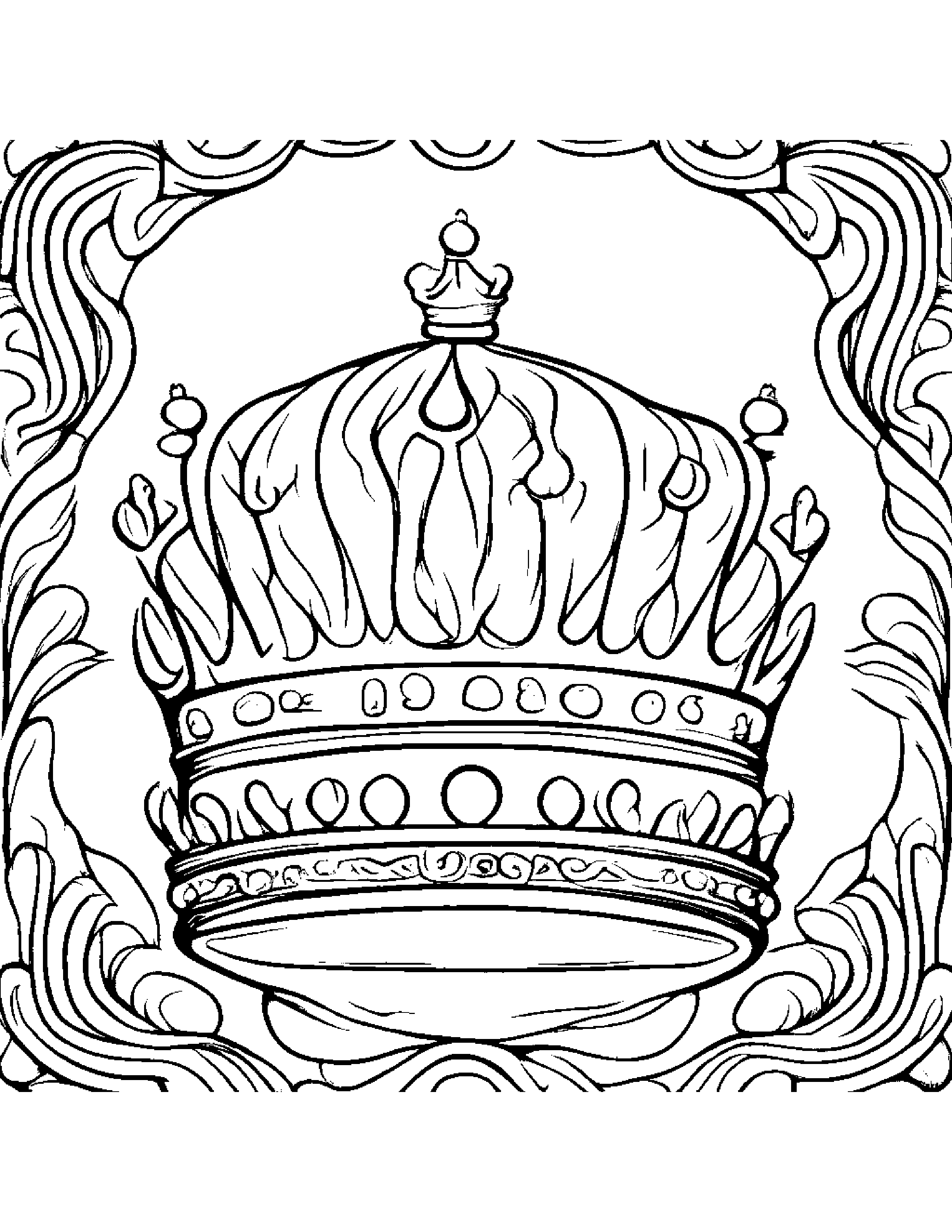 Sprightly Crown #2 Coloring Page (Free Printable PDF)