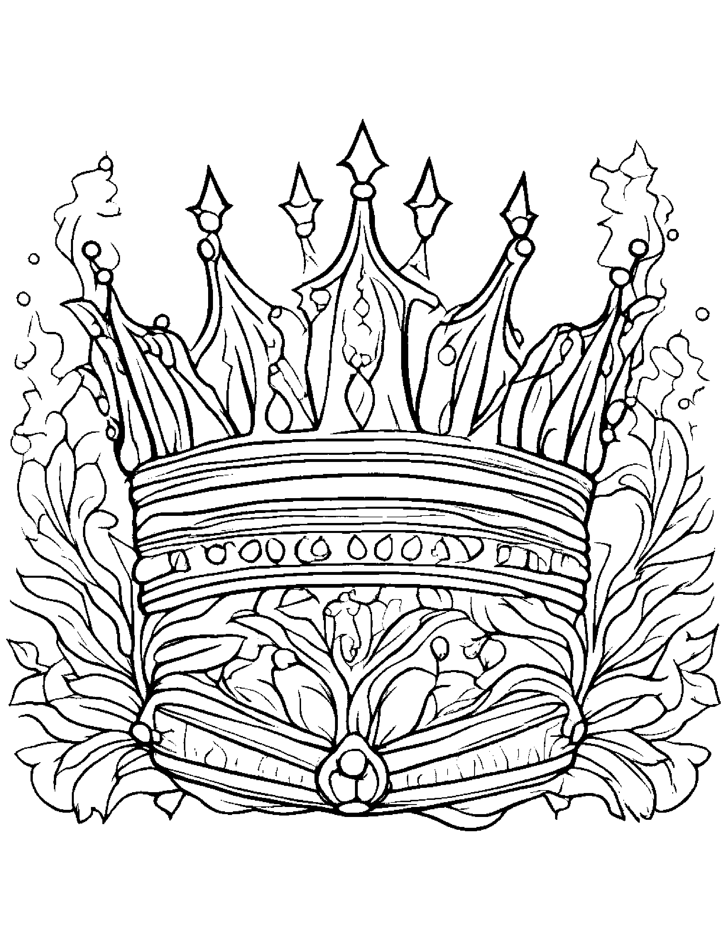 Sprightly Crown #4 Coloring Page (Free Printable PDF)