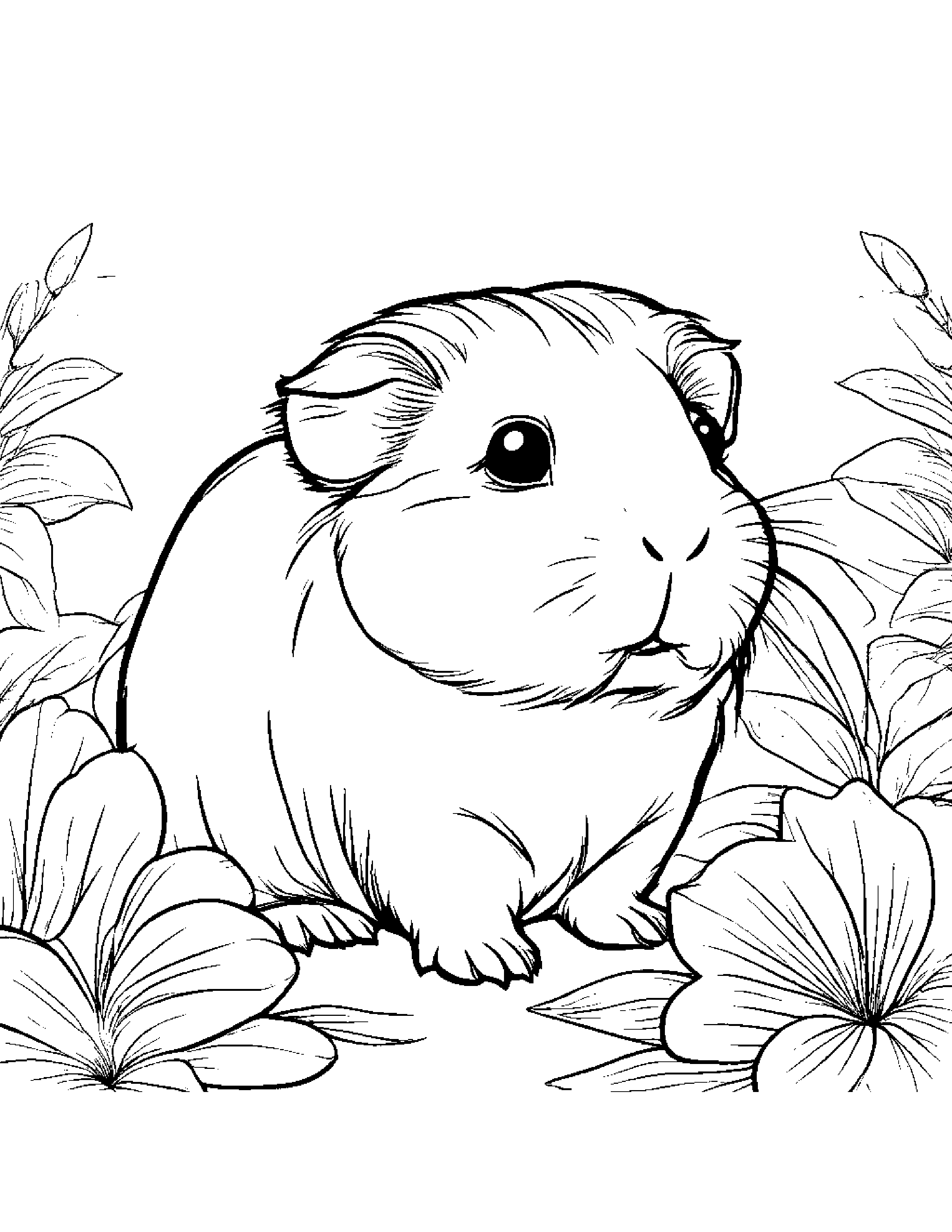 Baby Guinea Pig Coloring Page (Free Printable PDF)