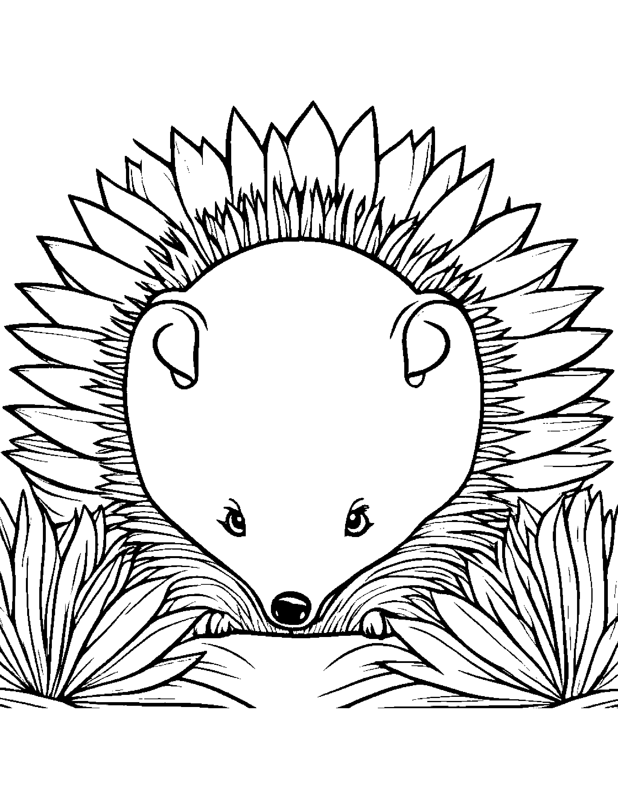 Hedgehog Coloring Page (Free Printable PDF)