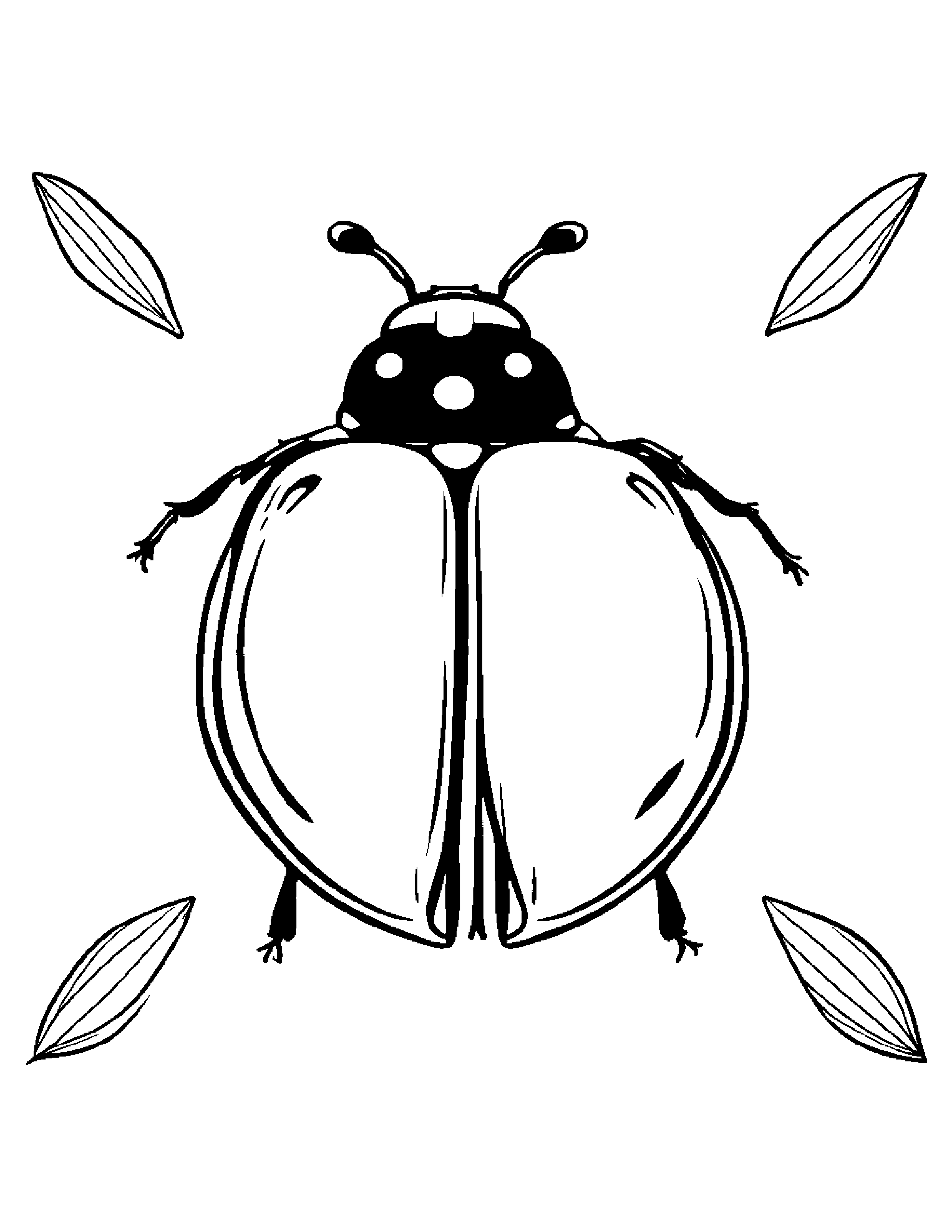 Ladybug #2 Coloring Page (Free Printable PDF)