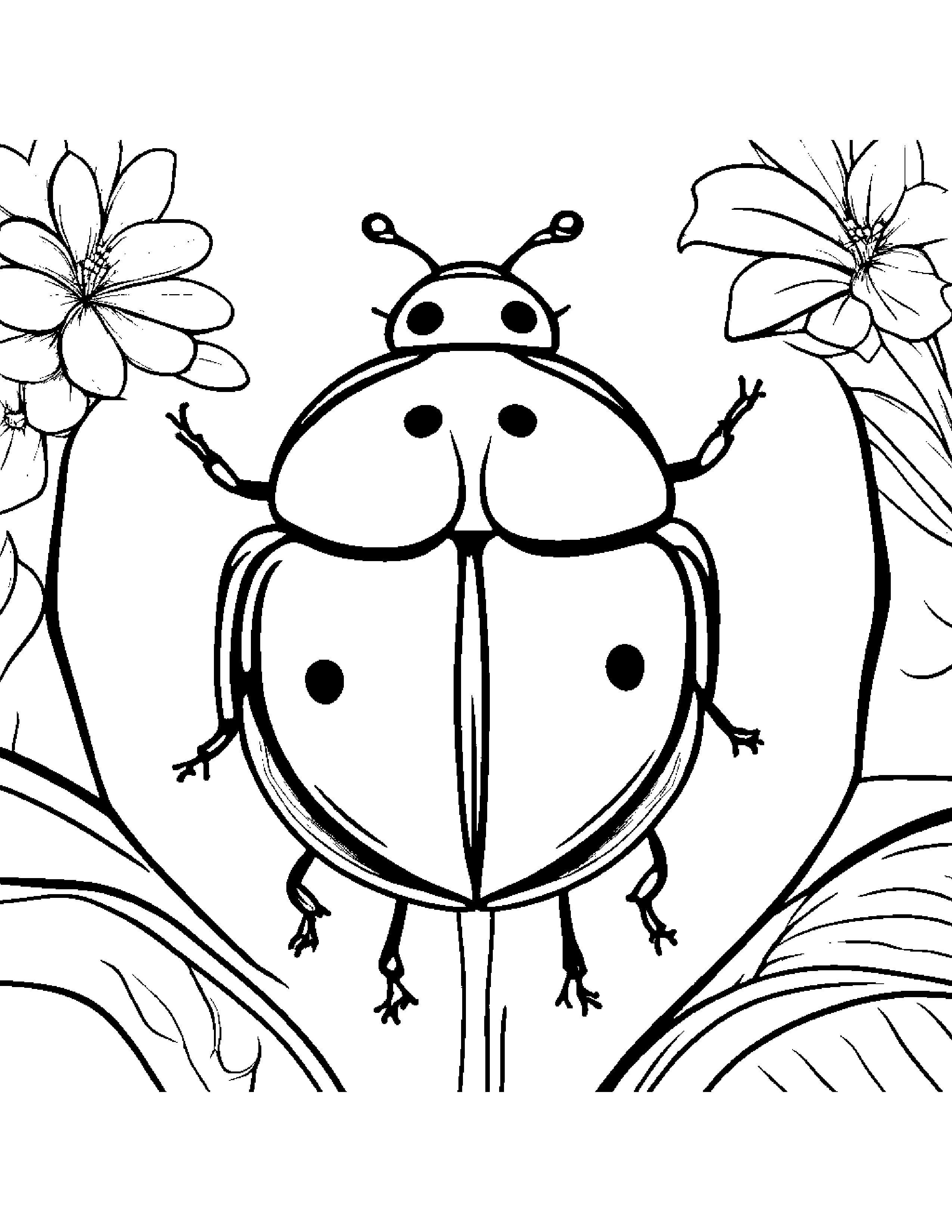 Ladybug #3 Coloring Page (Free Printable PDF)