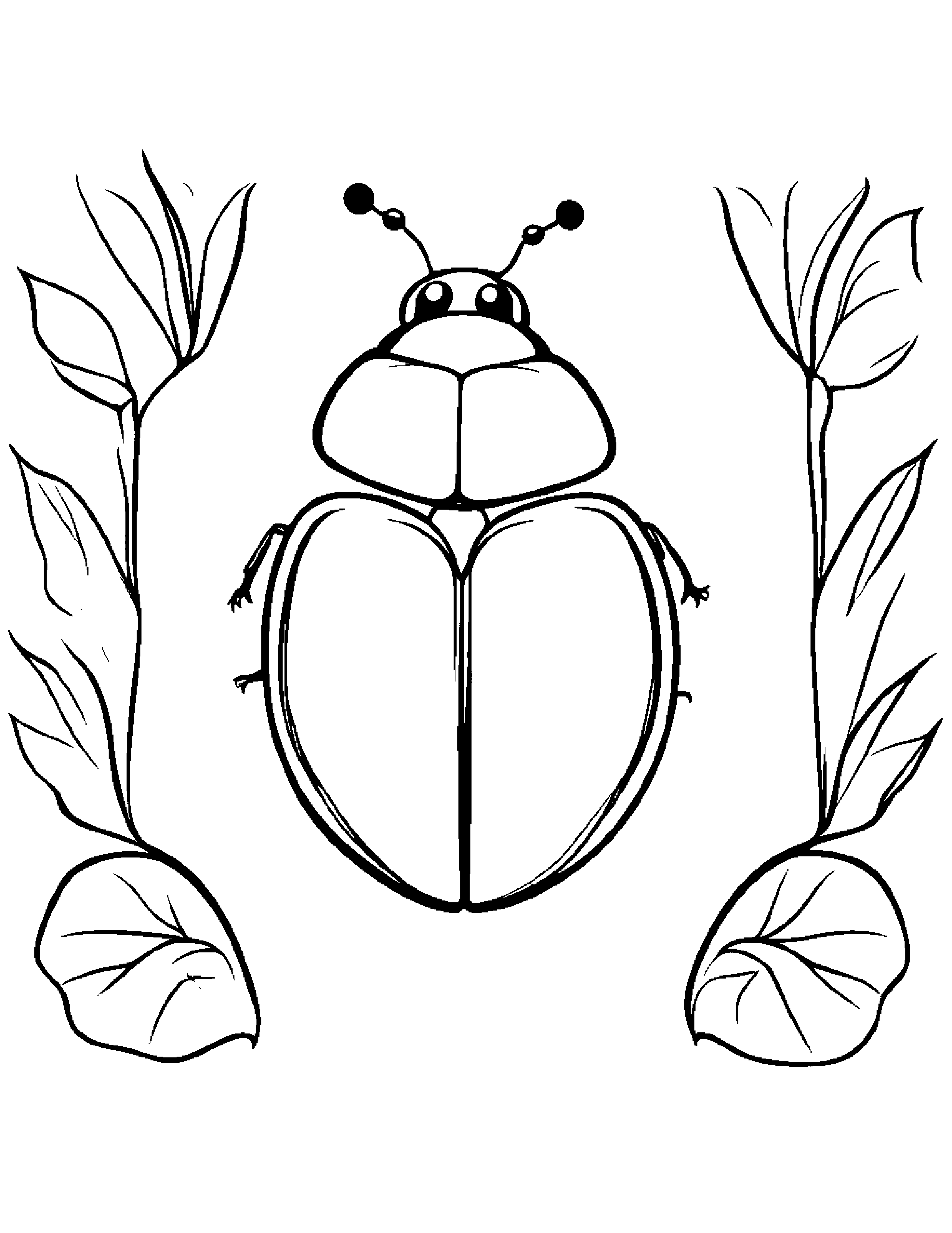 Ladybug #4 Coloring Page (Free Printable PDF)