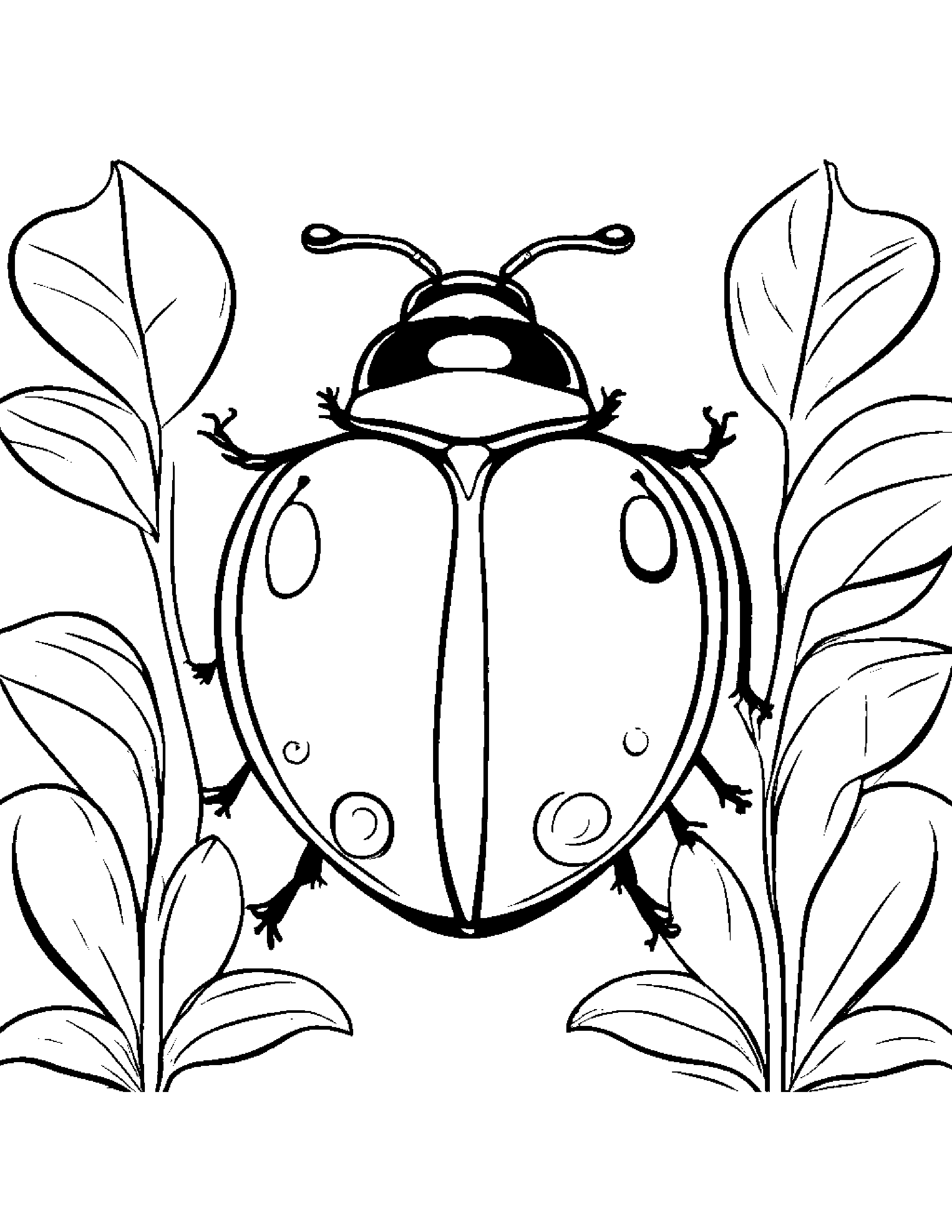 Ladybug Coloring Page (Free Printable PDF)