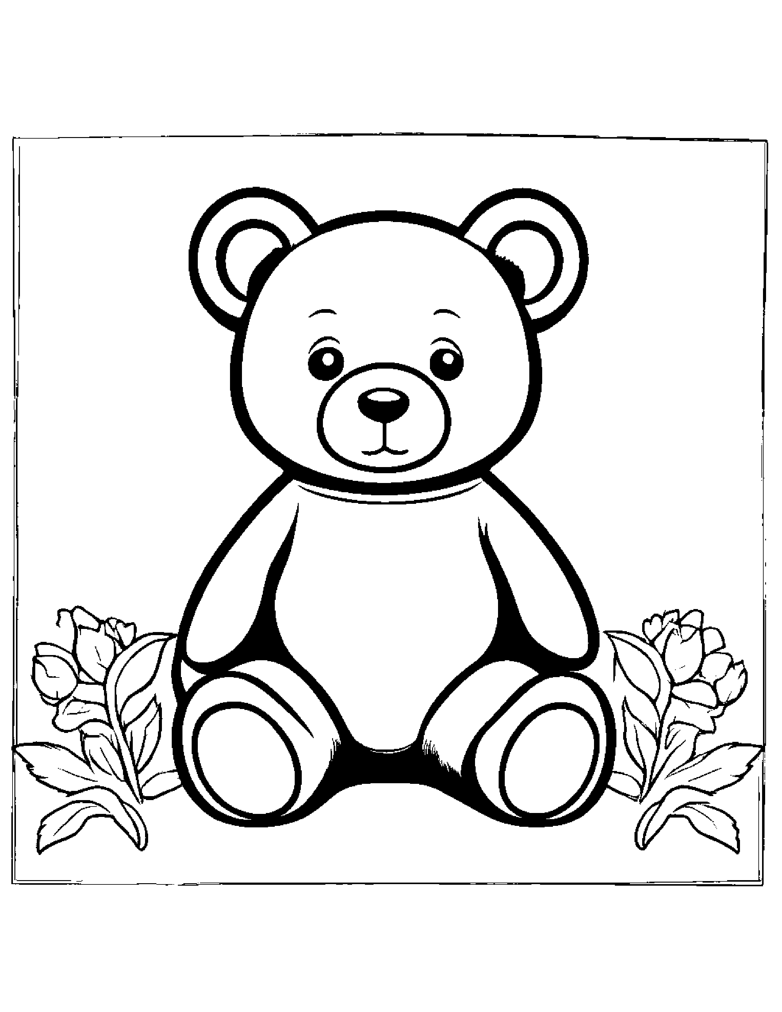 Little Teddy Bear Coloring Page (Free Printable PDF)