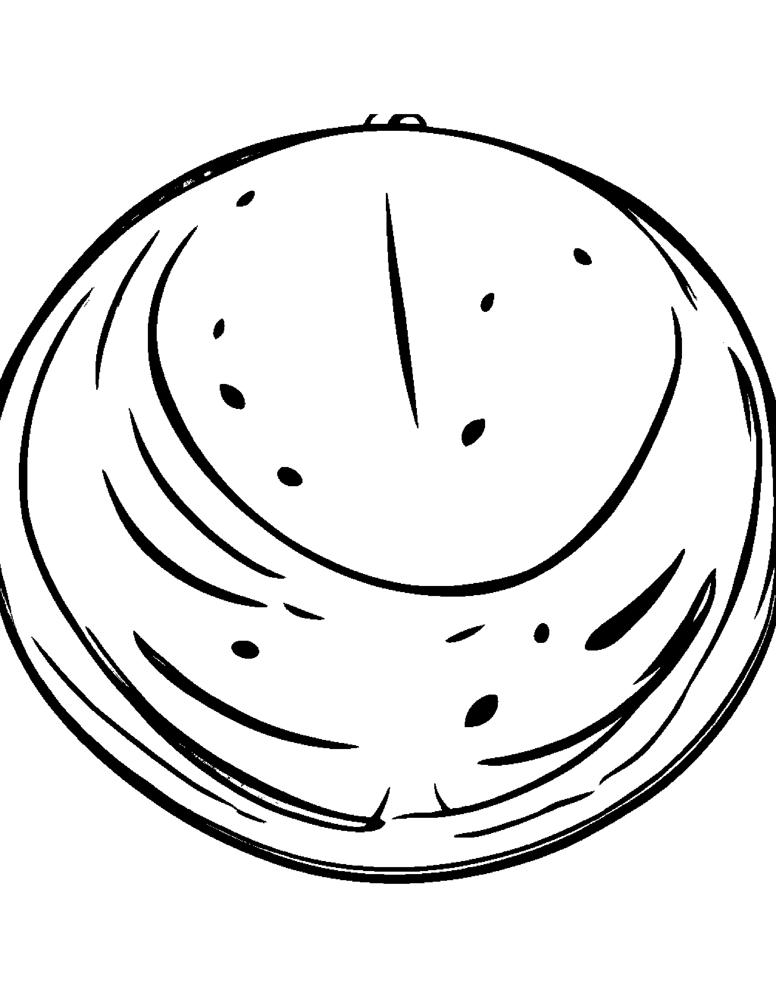 Watermelon Slice #2 Coloring Page (Free Printable PDF)