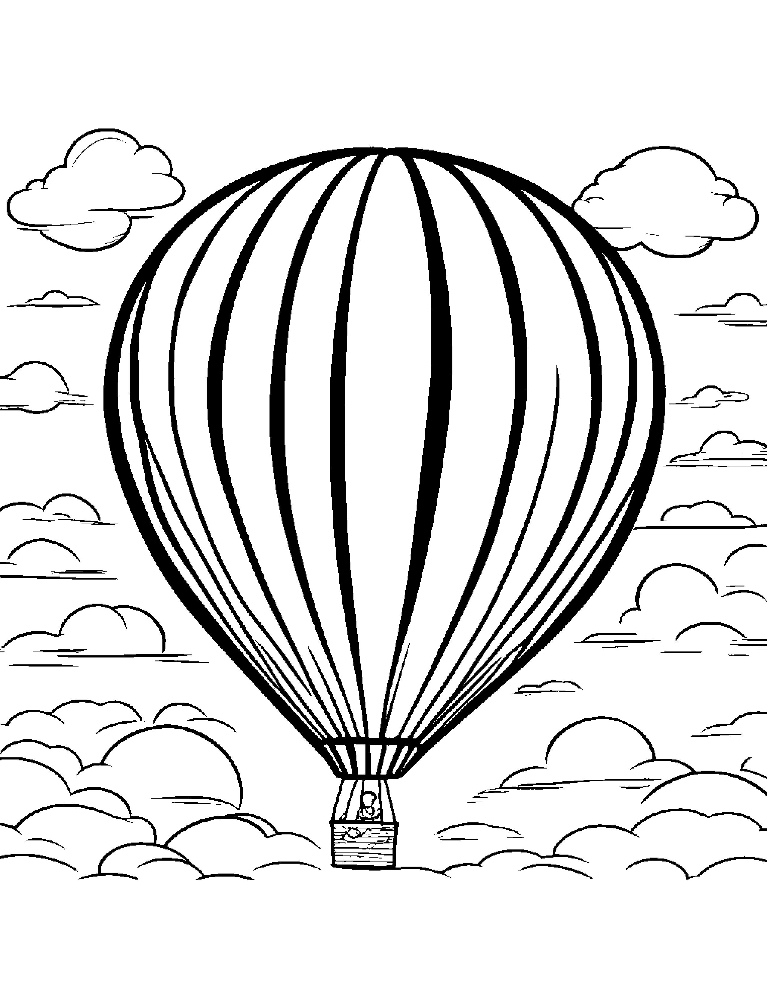 Balloon Coloring #2 Coloring Page (Free Printable PDF)