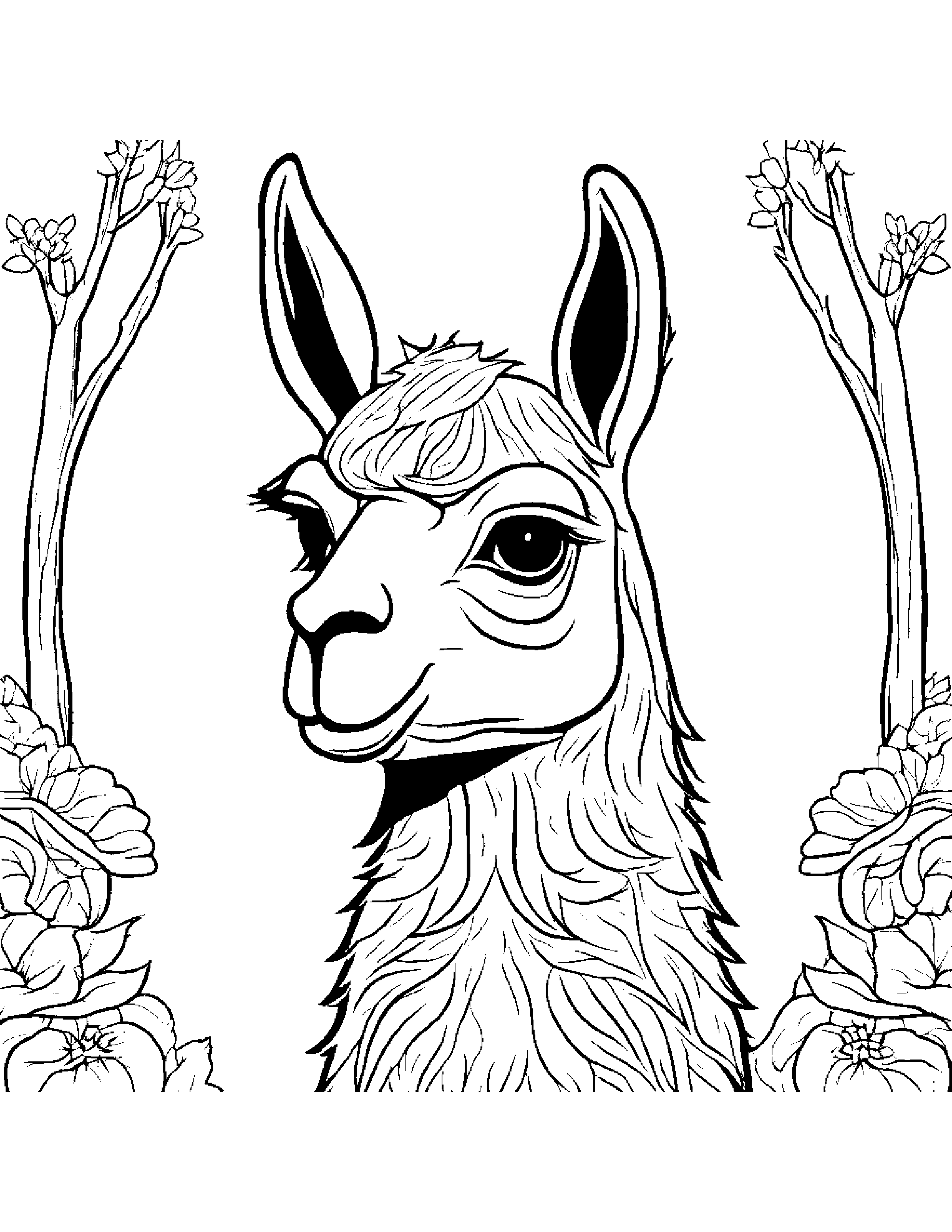 Brave Llama Coloring #3 Coloring Page (Free Printable PDF)
