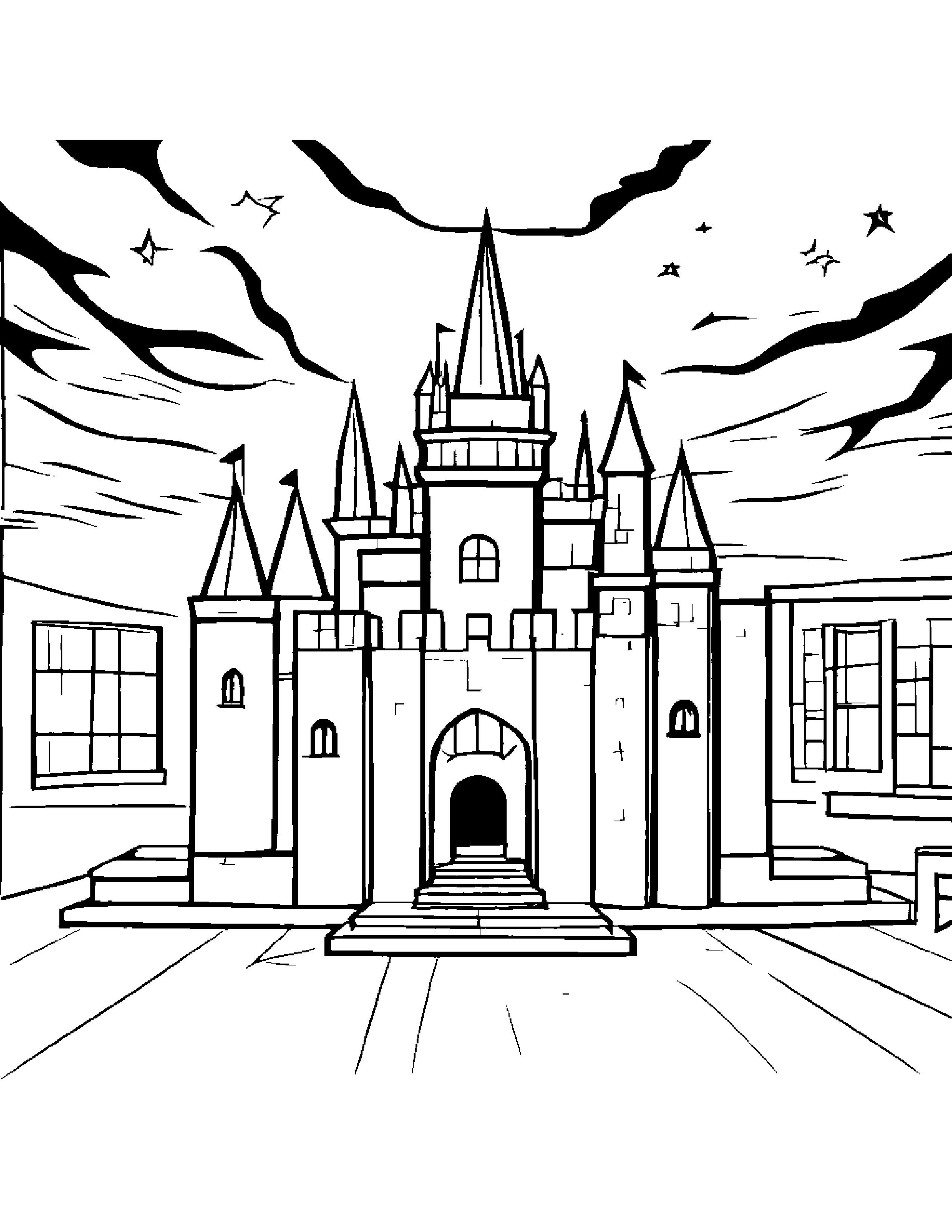 Castle Block Painting A Star In A Classroom Corner #5 Coloring Page (Free Printable PDF)