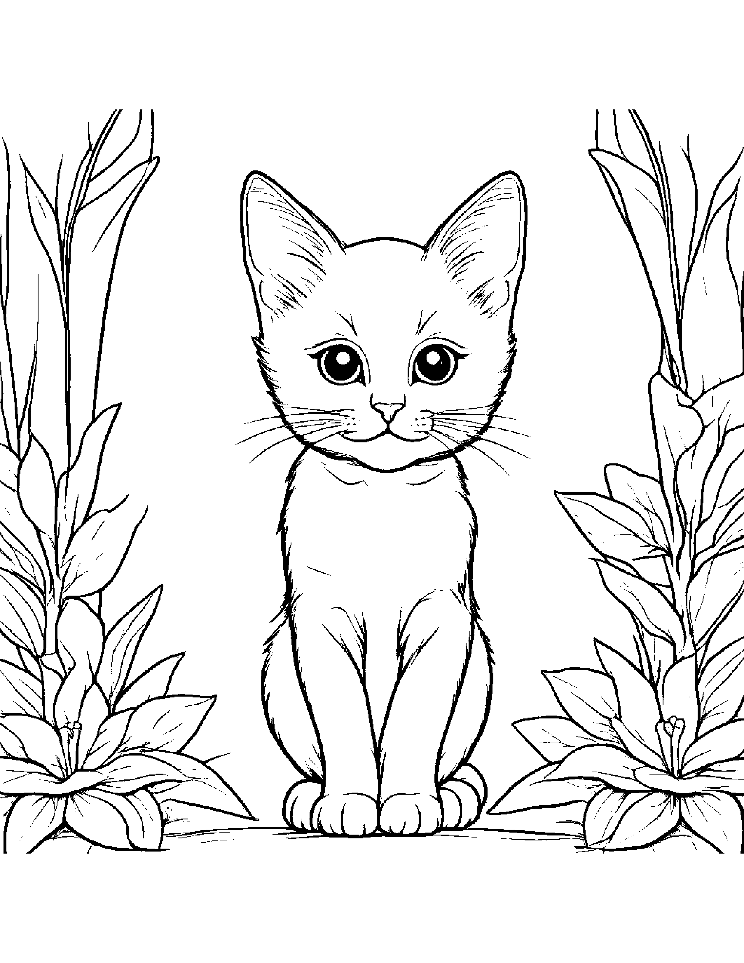 Cozy Kitten Coloring #3 Coloring Page (Free Printable PDF)