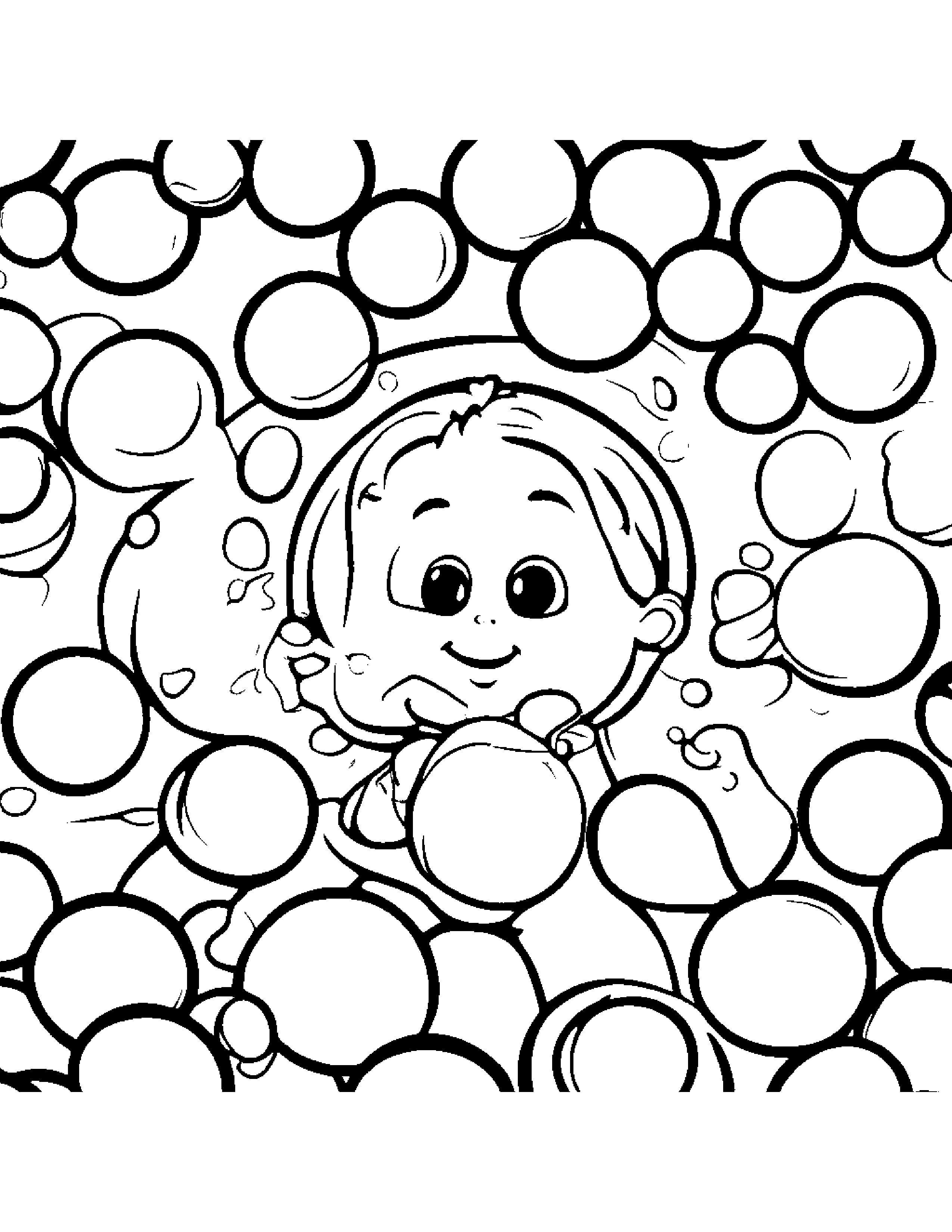 Crayons Blowing Bubbles #2 Coloring Page (Free Printable PDF)