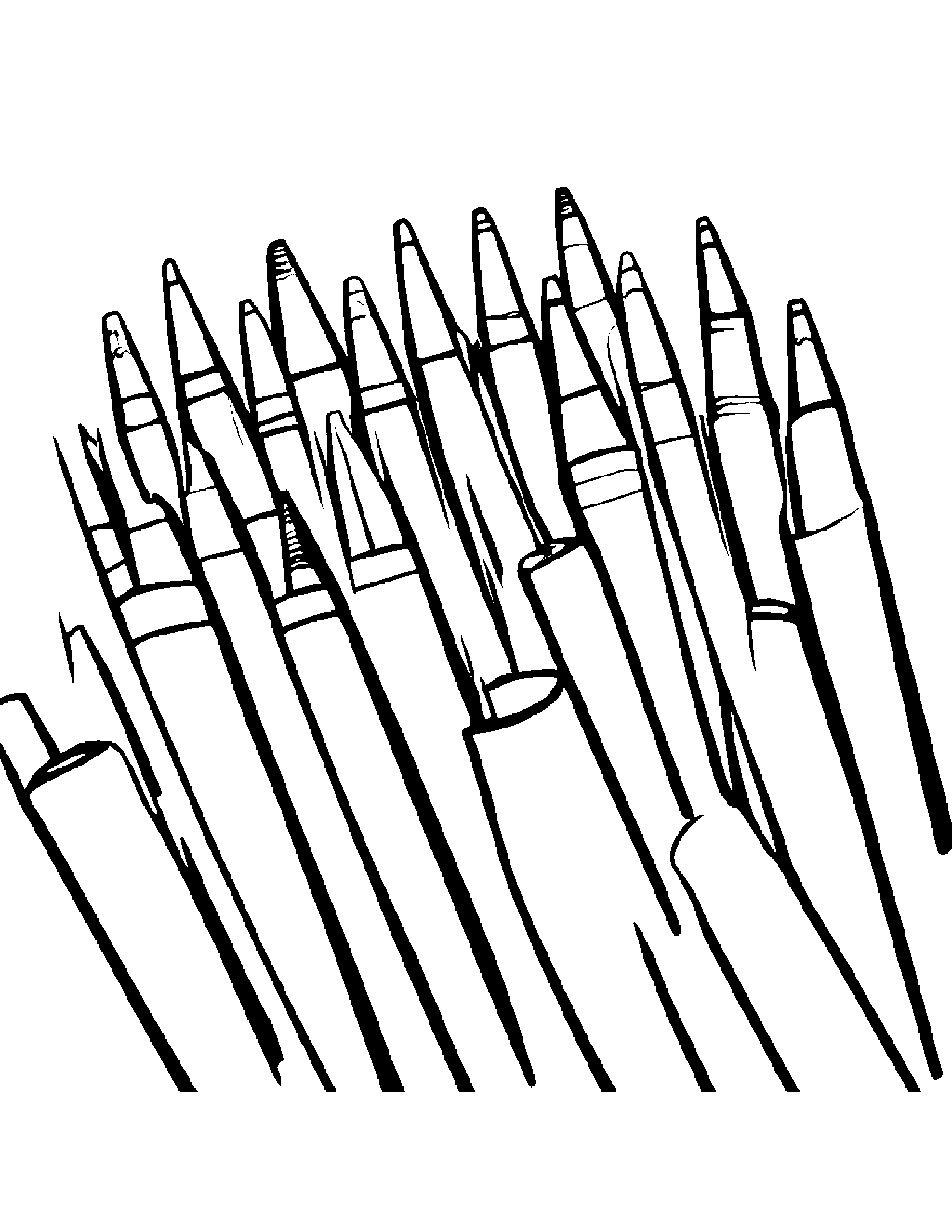 Crayons Sharing #2 Coloring Page (Free Printable PDF)