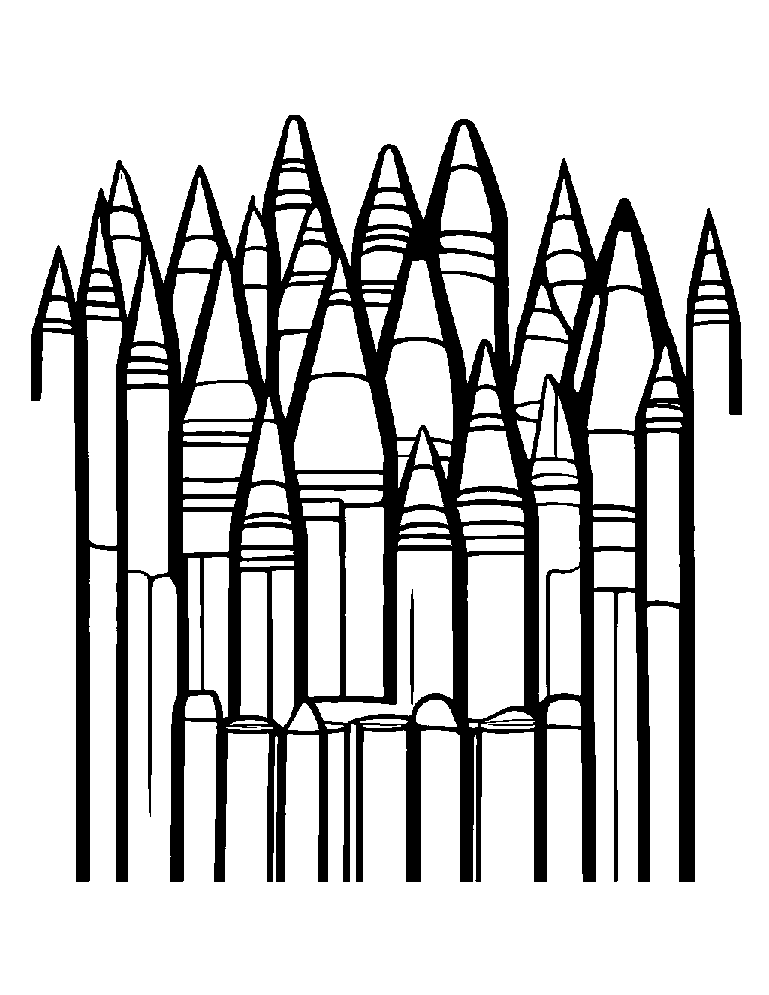 Crayons Sharing #4 Coloring Page (Free Printable PDF)