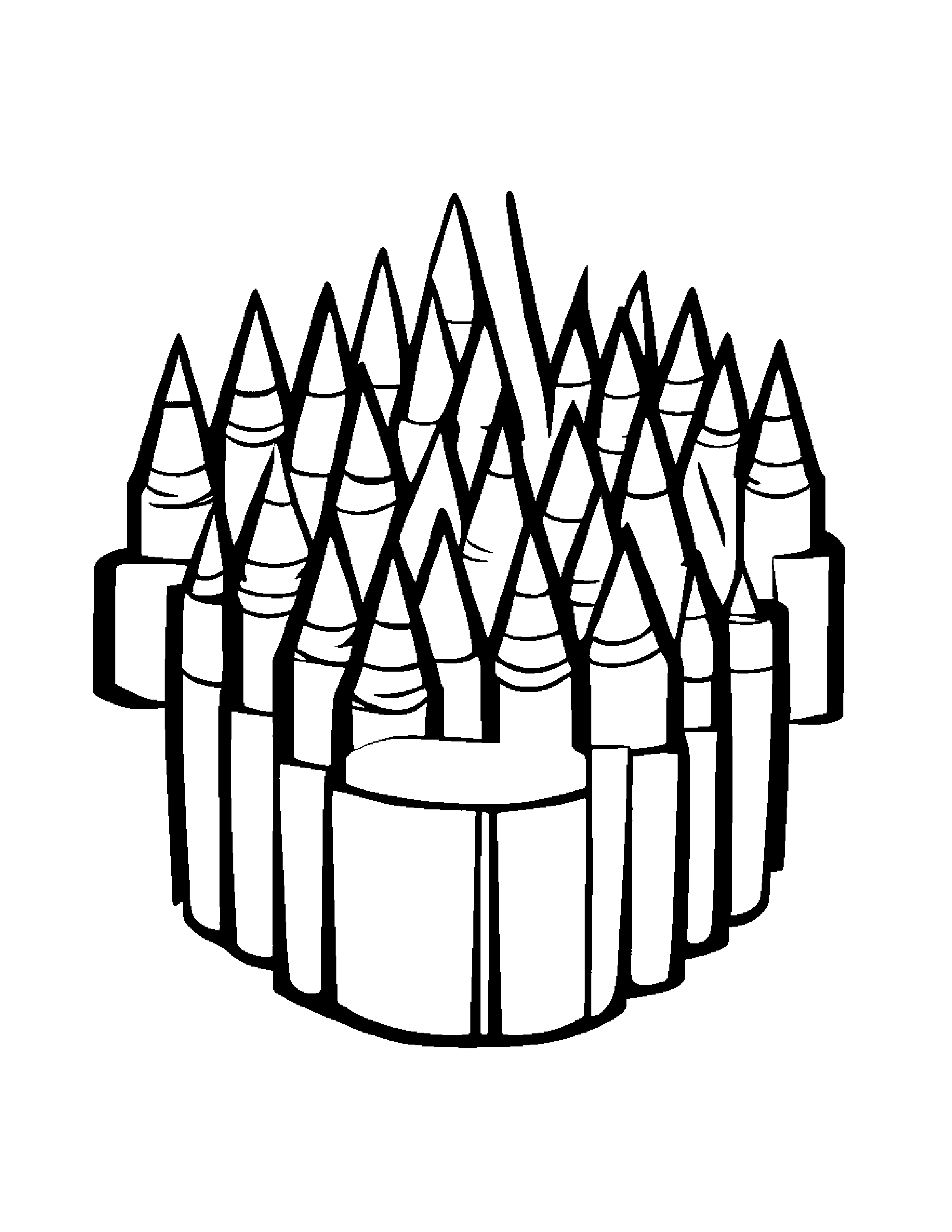 Crayons Sharing Coloring Page (Free Printable PDF)