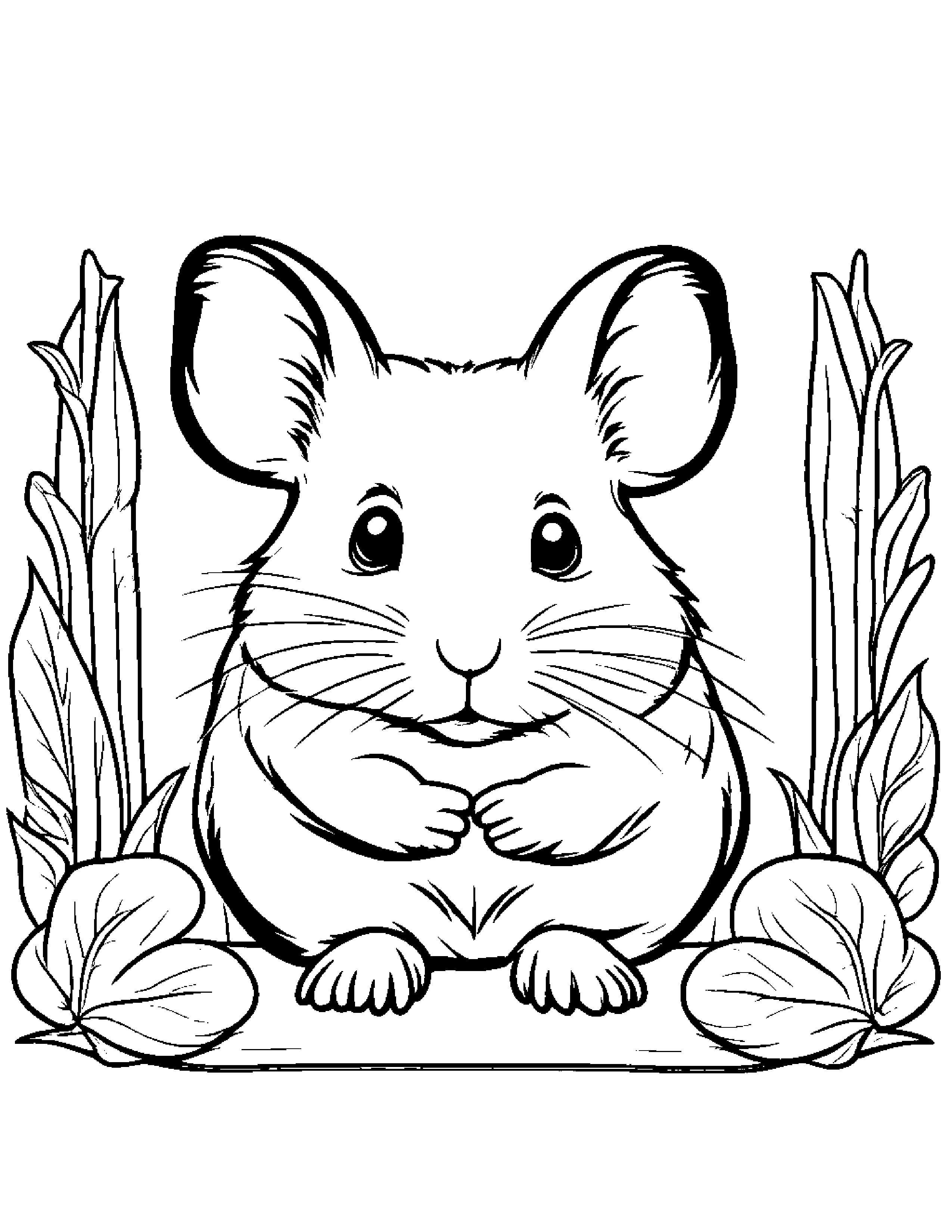 Hamster Coloring Coloring Page (Free Printable PDF)