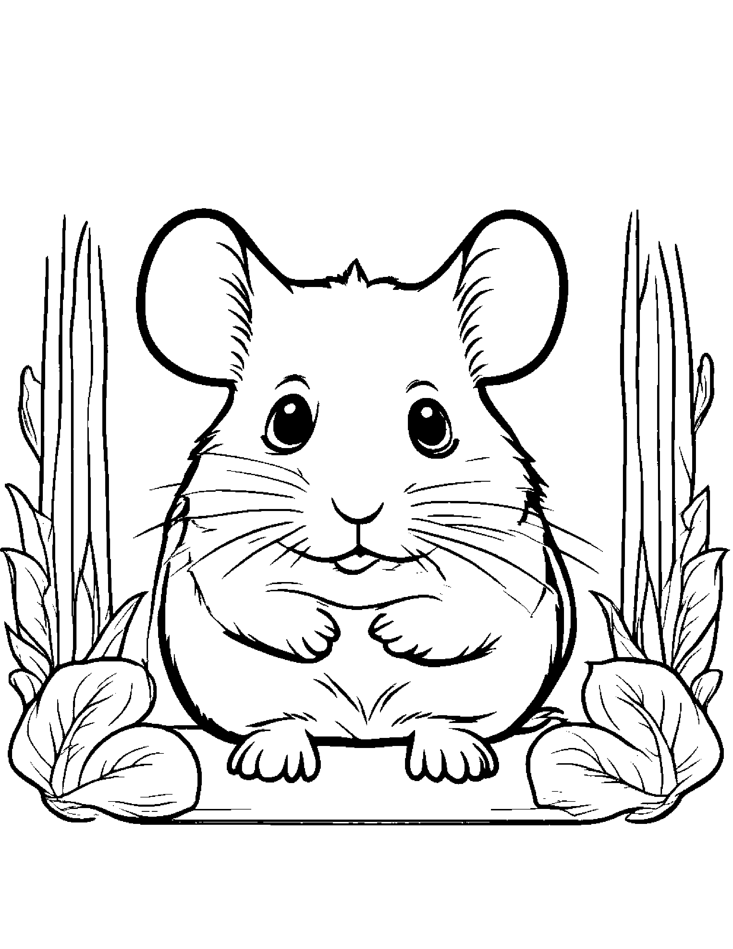 Helpful Hamster Coloring #2 Coloring Page (Free Printable PDF)