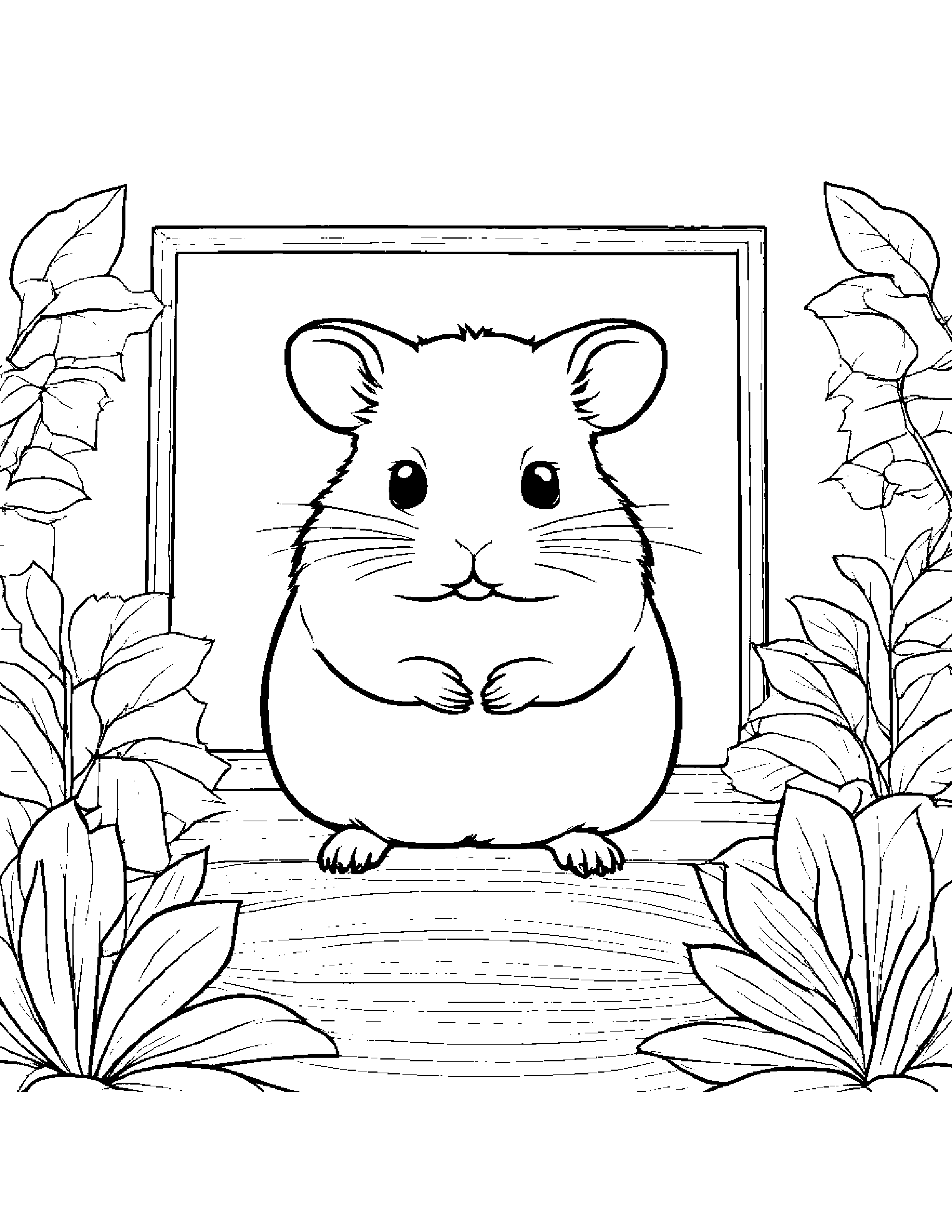 Helpful Hamster Coloring Coloring Page (Free Printable PDF)