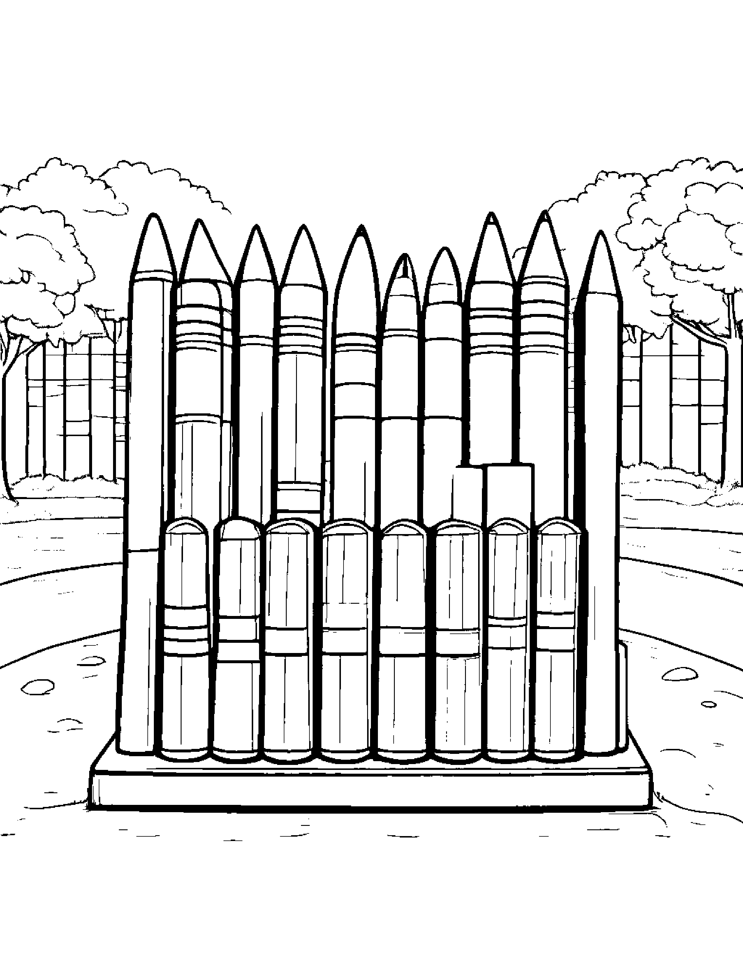 Quiet Crayons At The Playground #2 Coloring Page (Free Printable PDF)