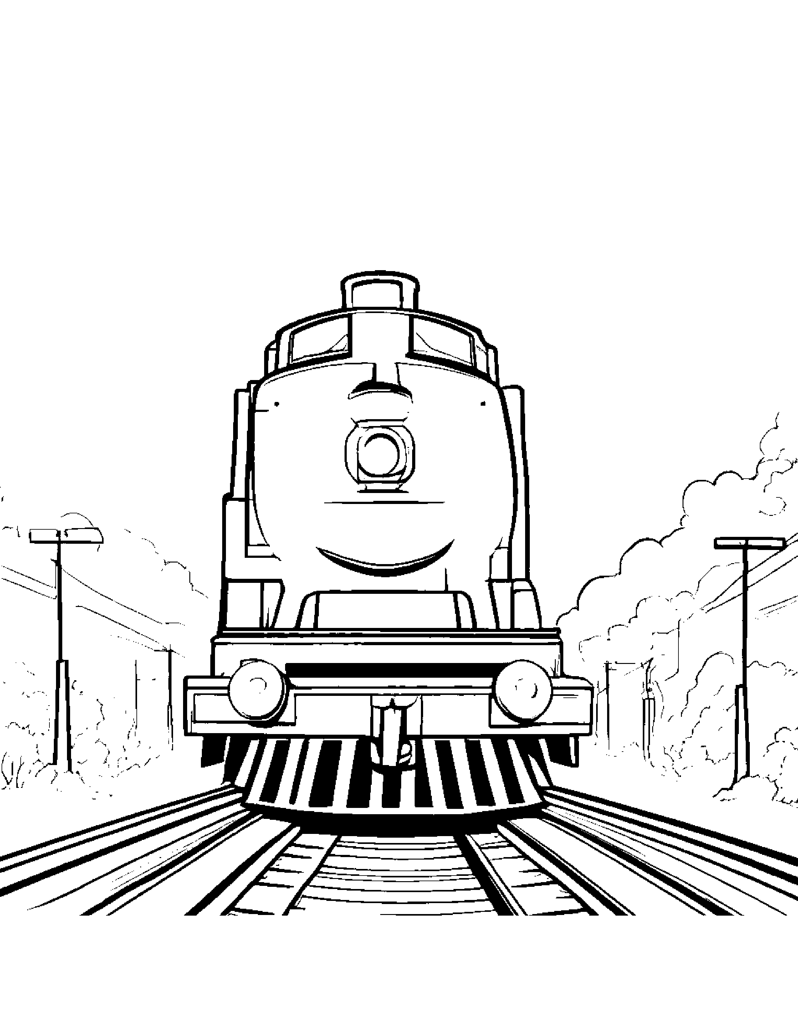 Train Toy Painting A Star Coloring Page (Free Printable PDF)