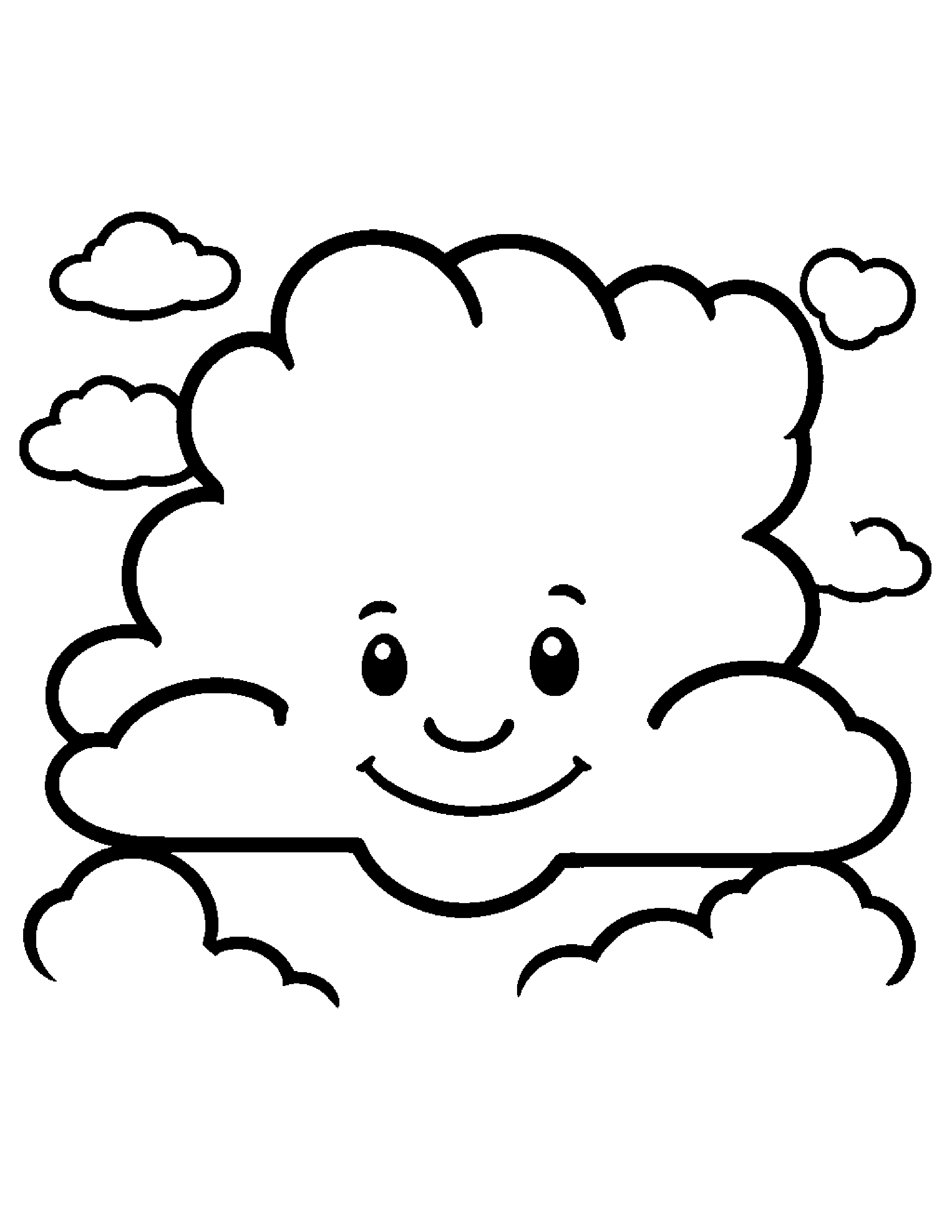 Little Cloud #2 Coloring Page (Free Printable PDF)
