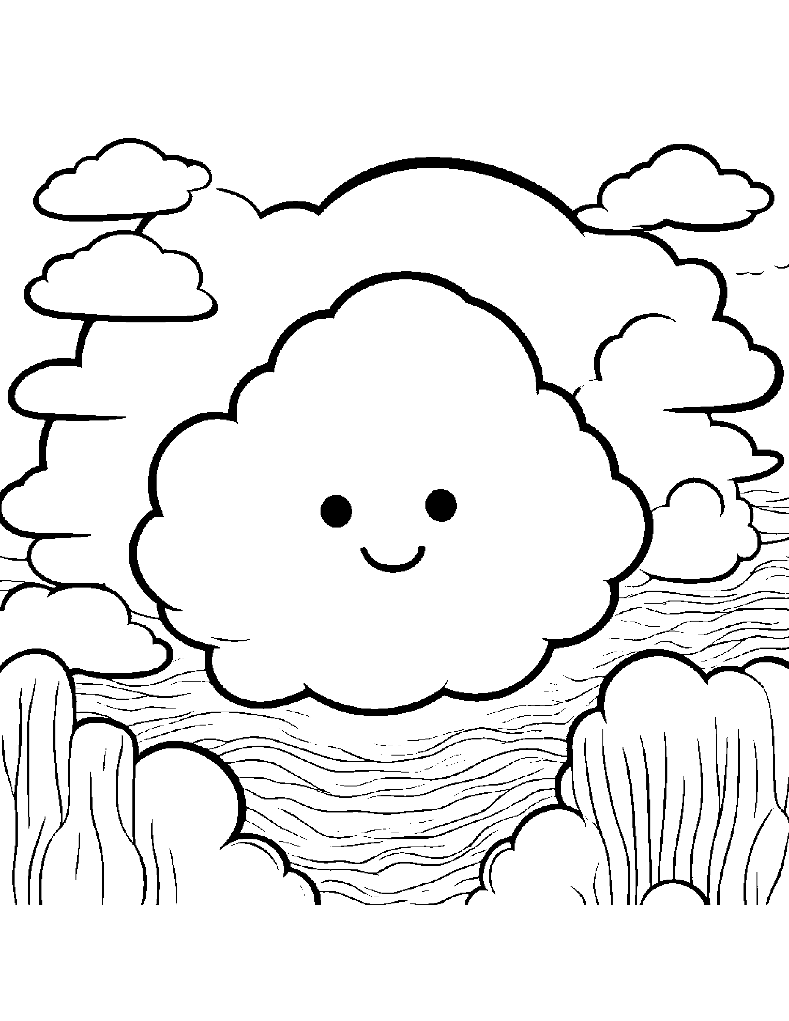 Little Cloud Coloring Page (Free Printable PDF)