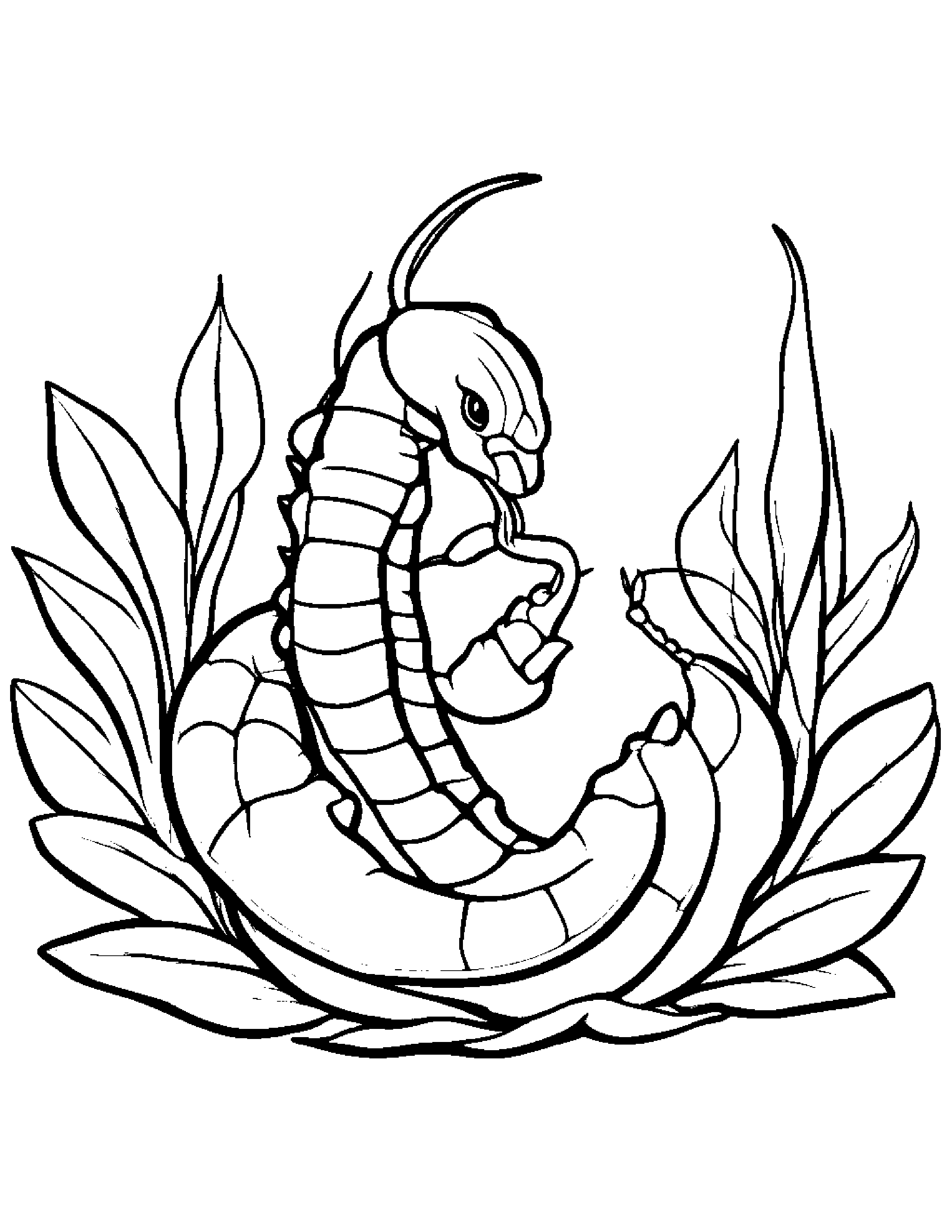 Scarlet Snapdragon Scorpion Coloring Page (Free Printable PDF)