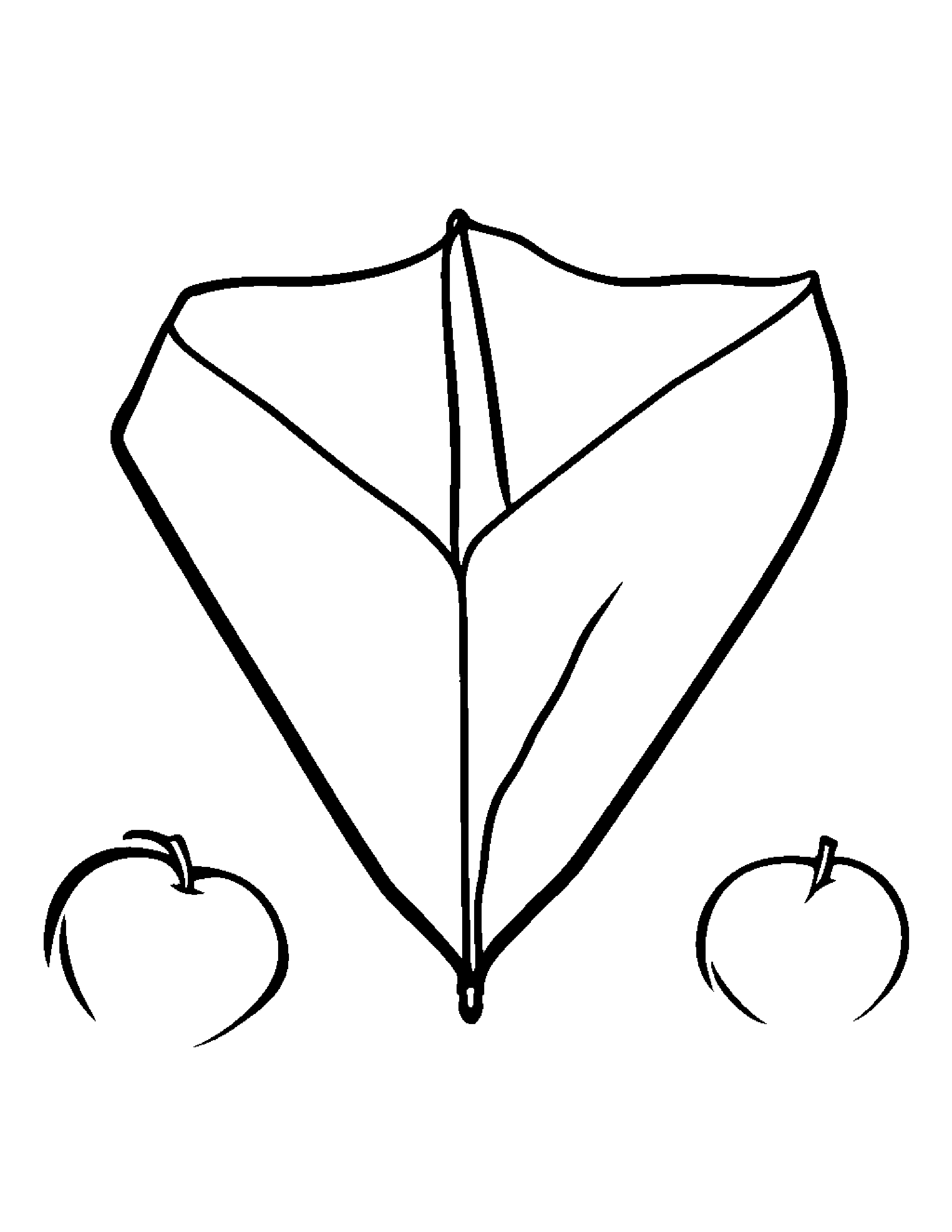 Tiny Apple With A Kite #2 Coloring Page (Free Printable PDF)