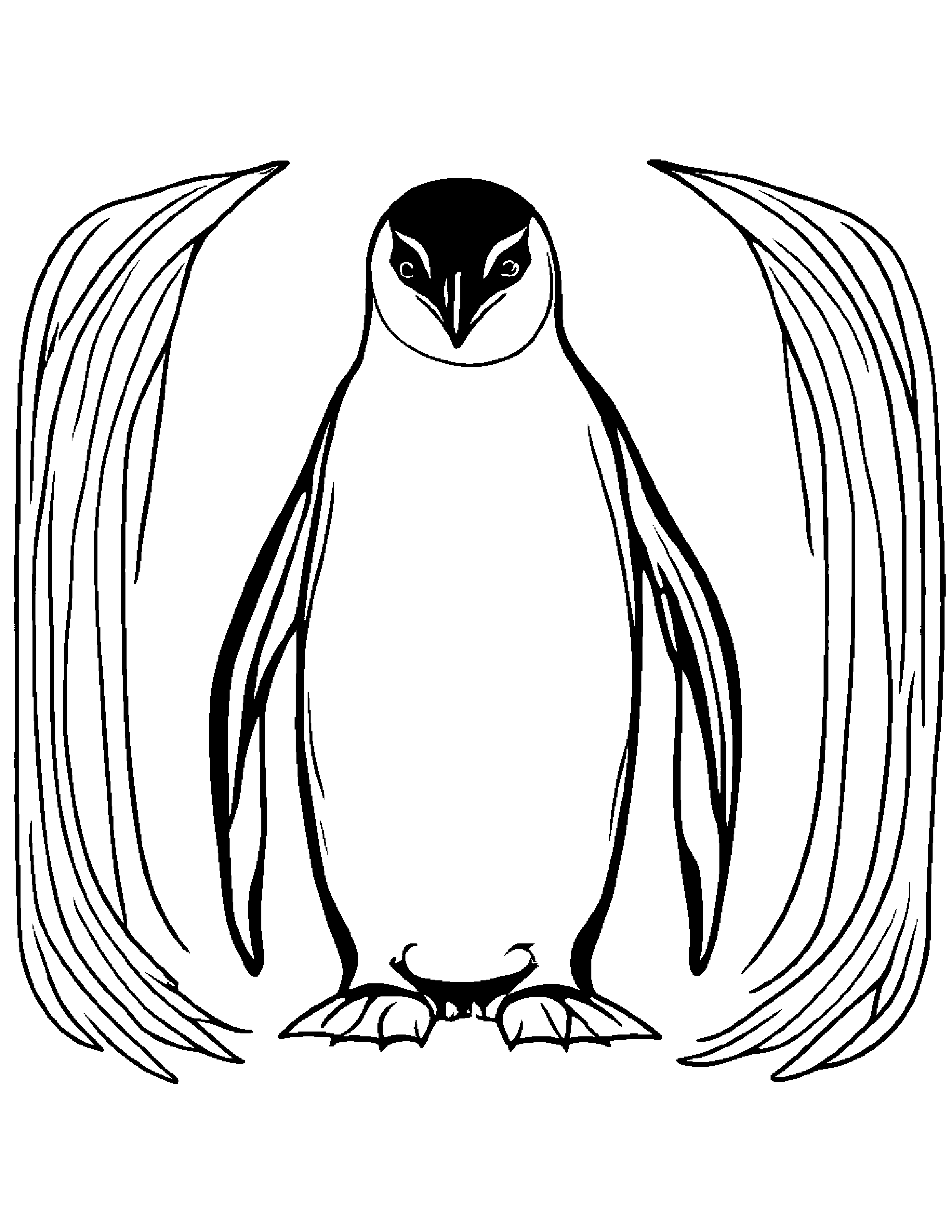 Emperor Penguin Coloring Page (Free Printable PDF)