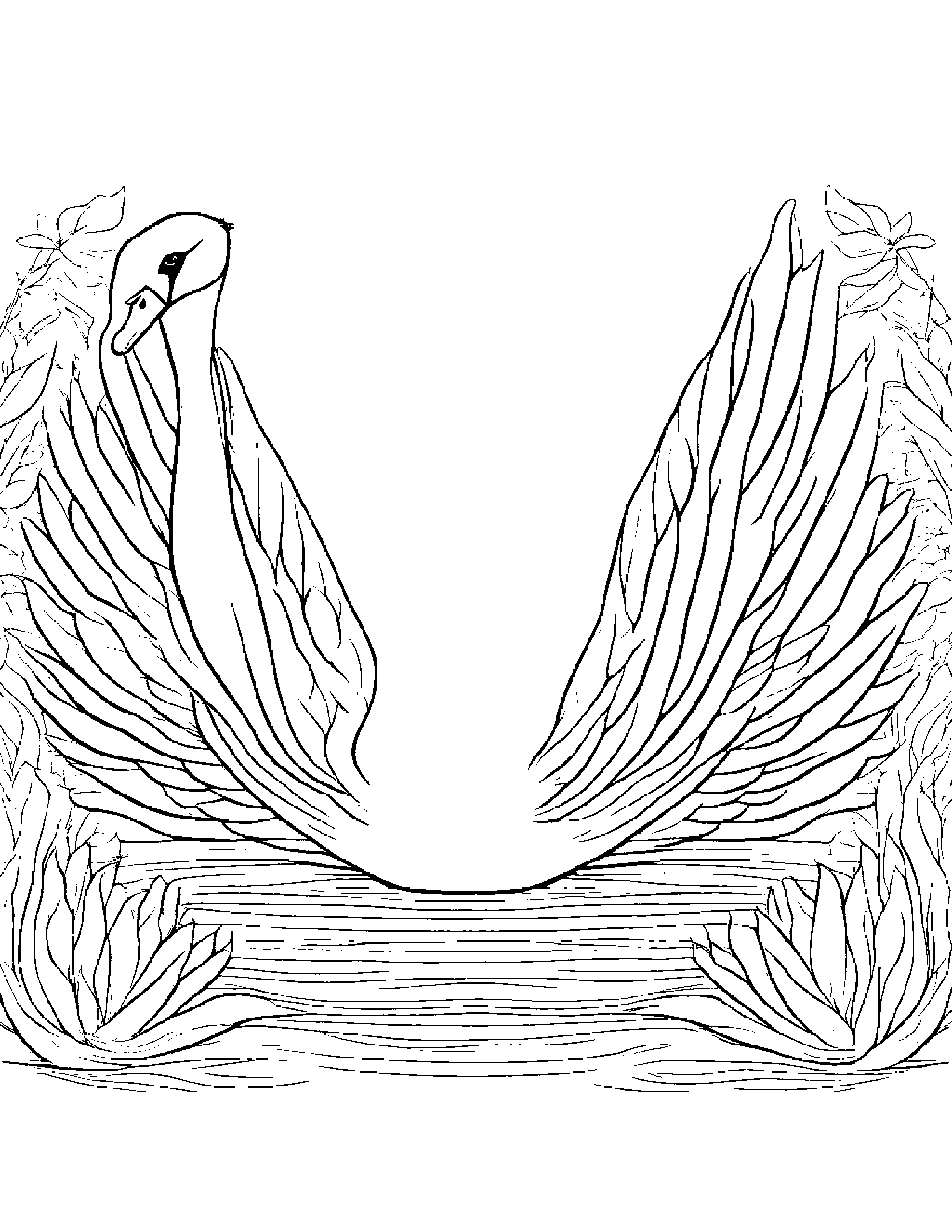Swan Coloring Page (Free Printable PDF)