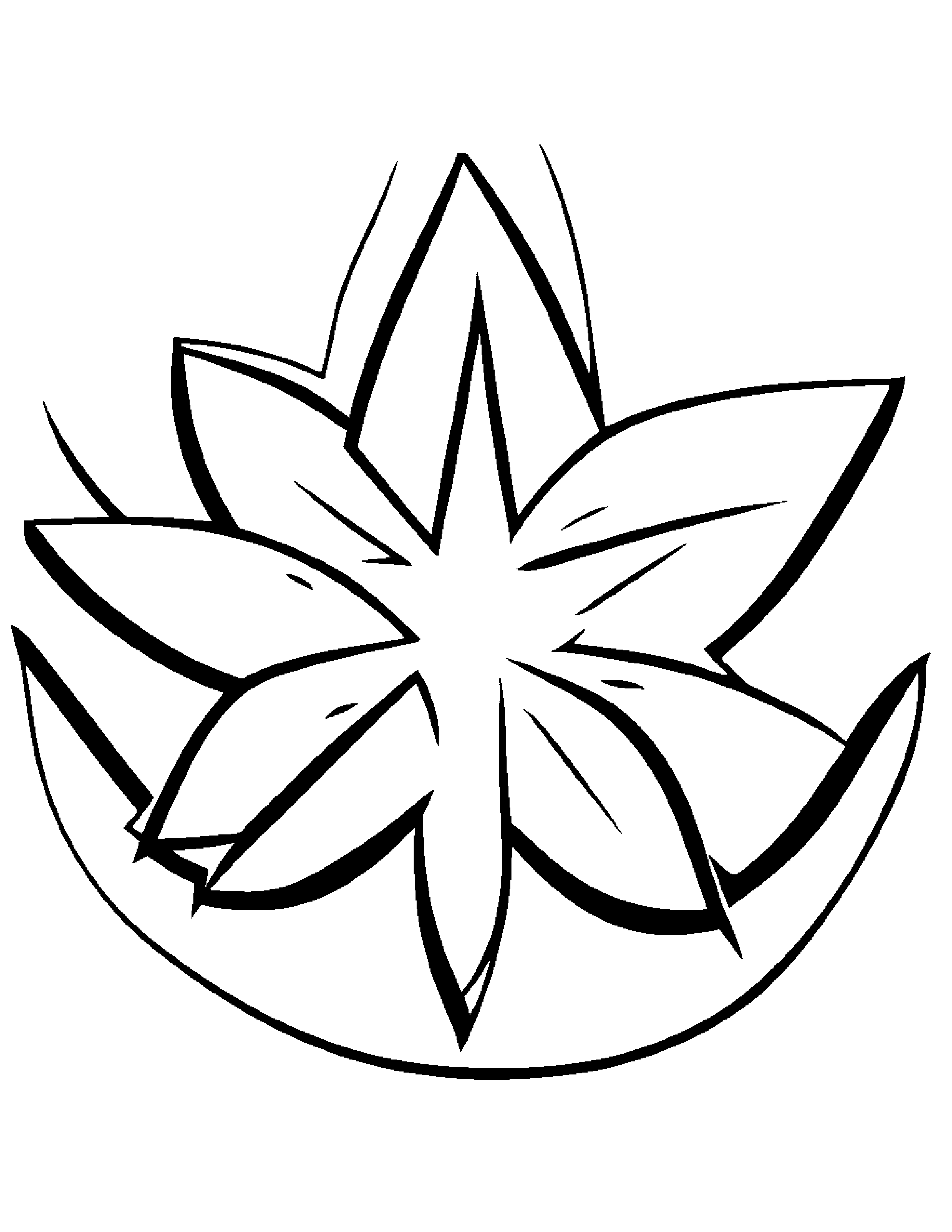 Watermelon Slice With A Star #2 Coloring Page (Free Printable PDF)