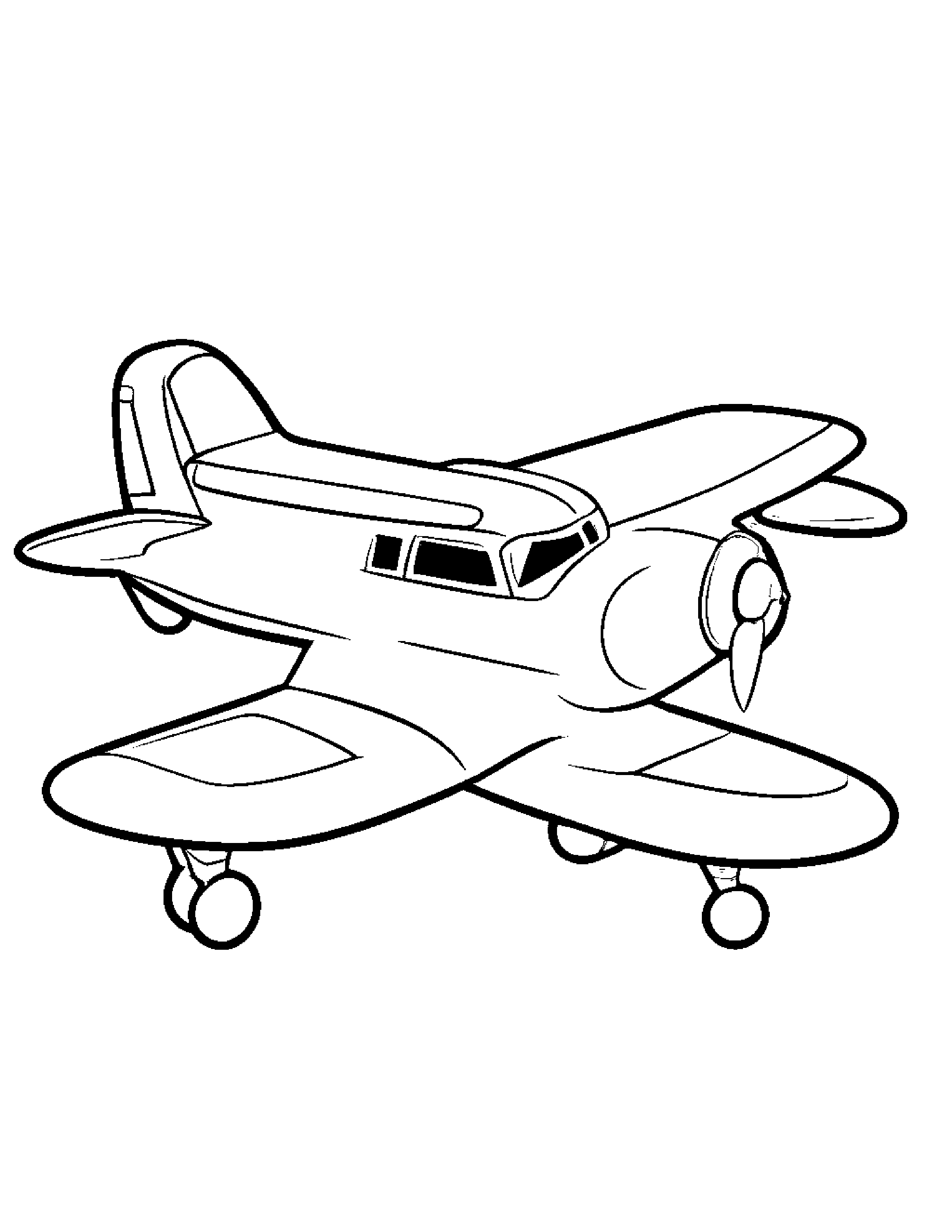 Baby Plane #2 Coloring Page (Free Printable PDF)