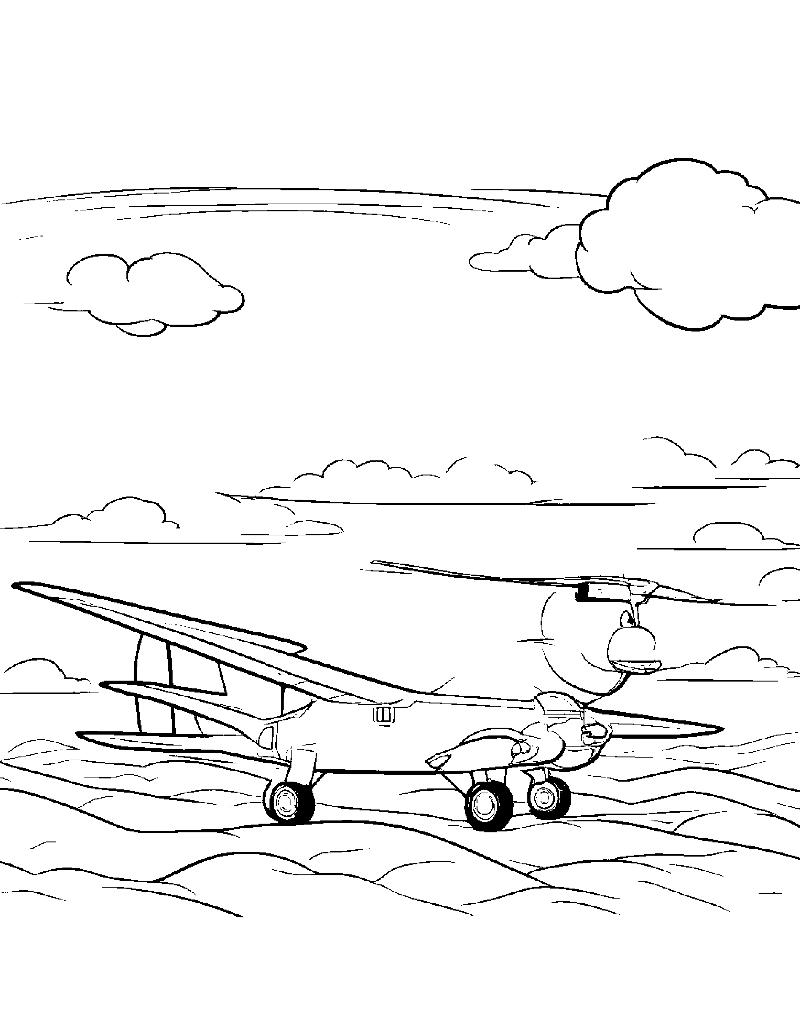 Baby Plane Coloring Page (Free Printable PDF)