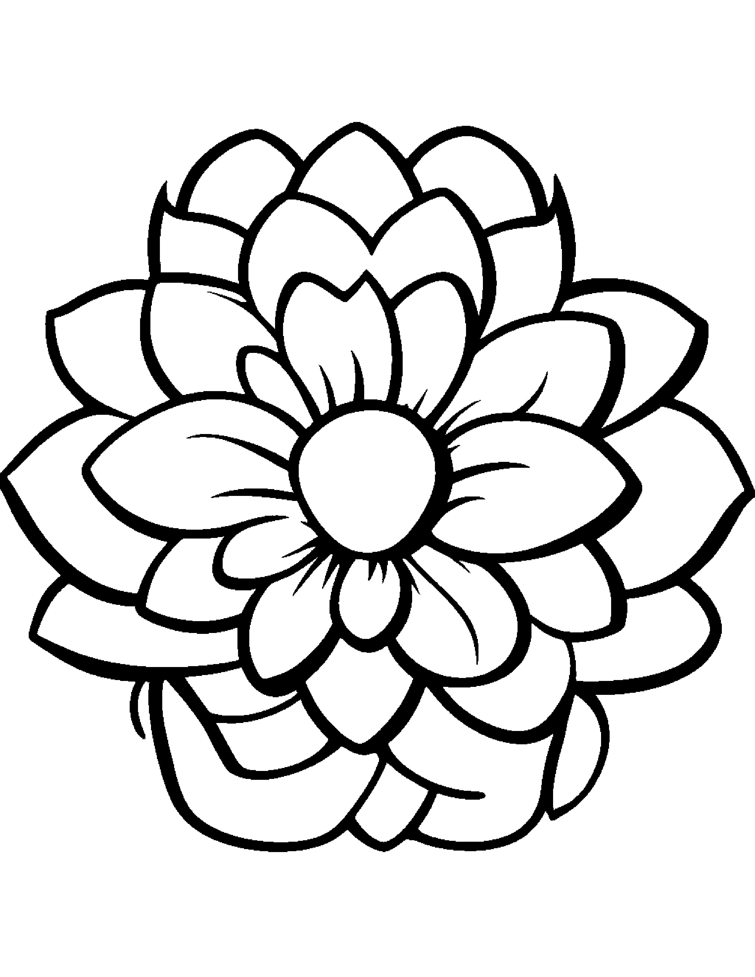 Kawaii Flower #2 Coloring Page (Free Printable PDF)