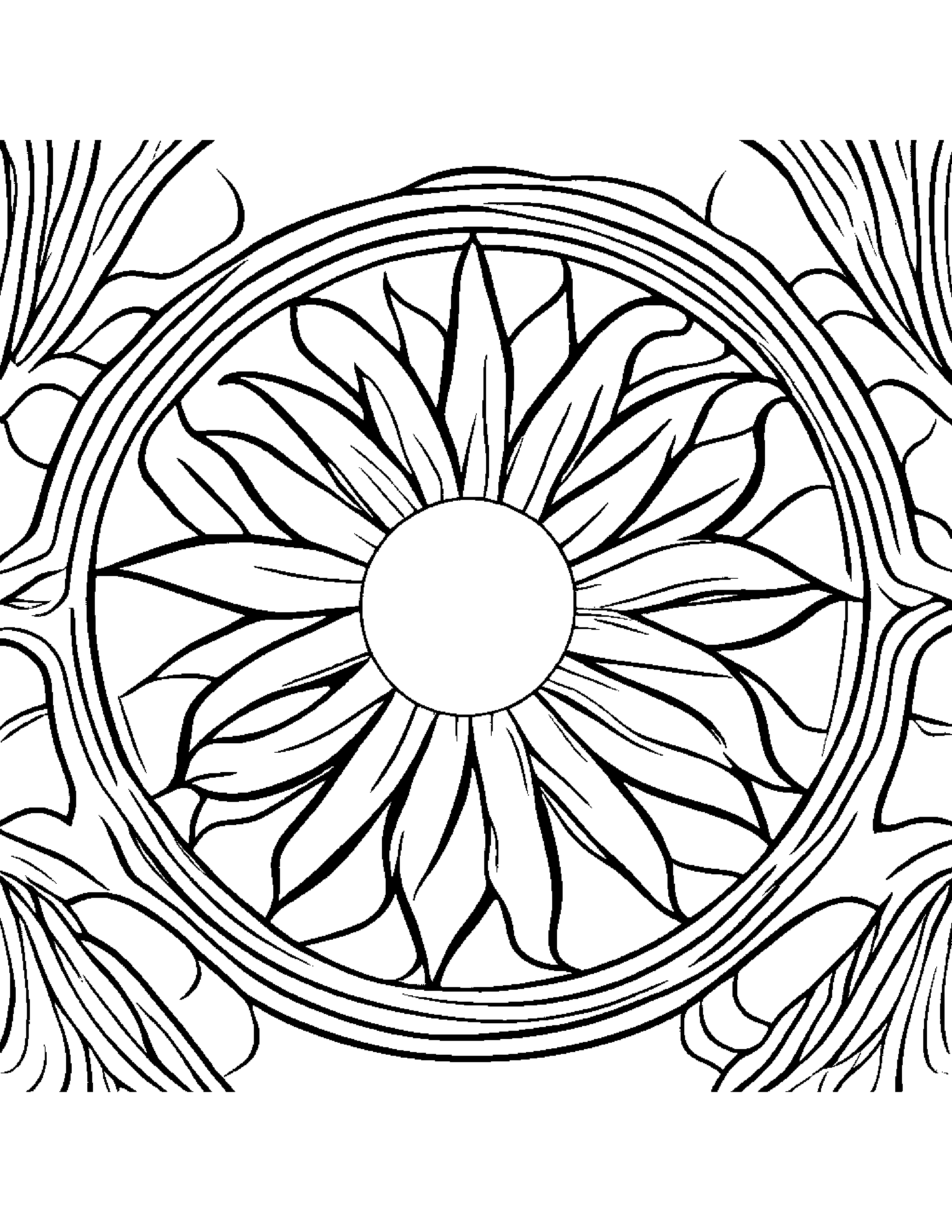 Sun Coloring Page (Free Printable PDF)