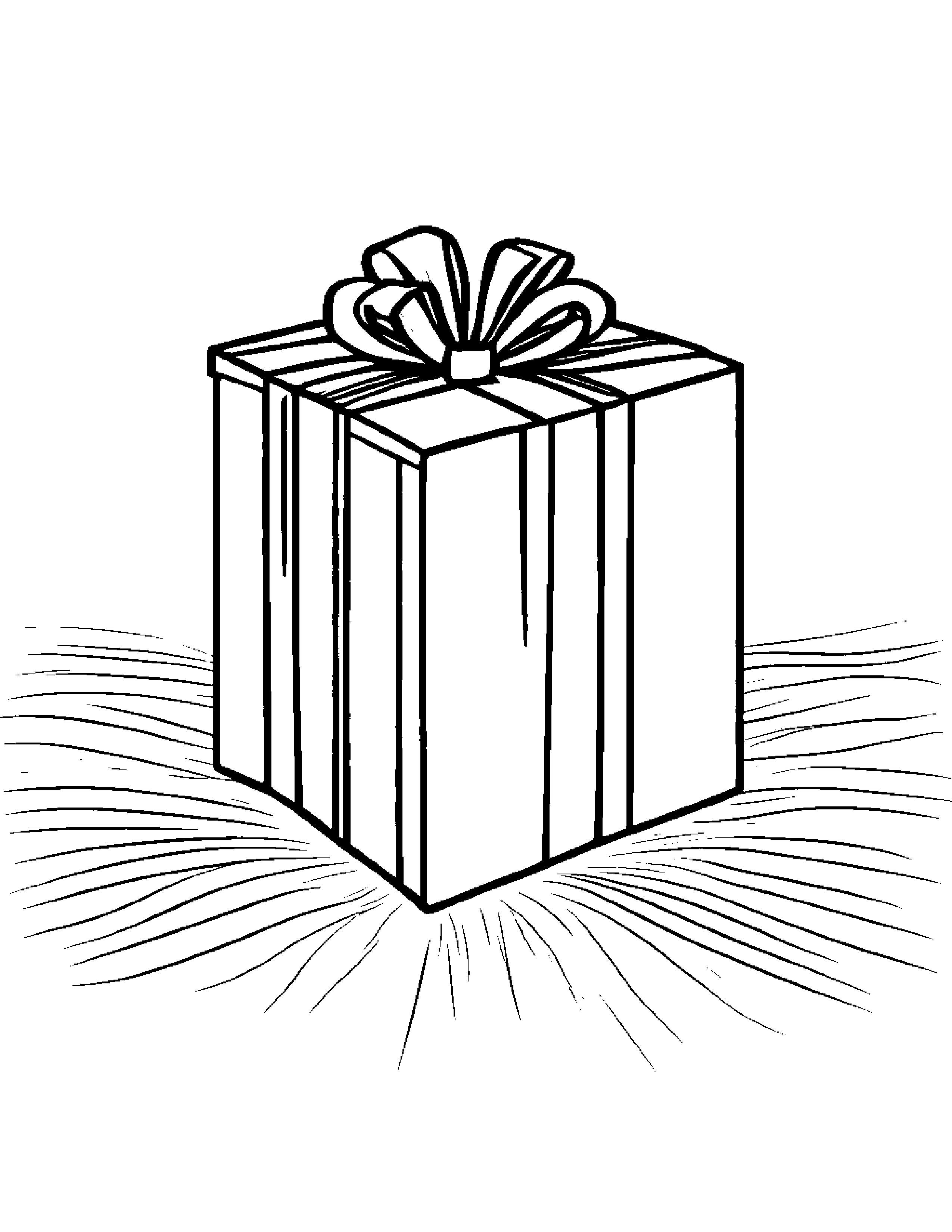 Gift Box #2 Coloring Page (Free Printable PDF)