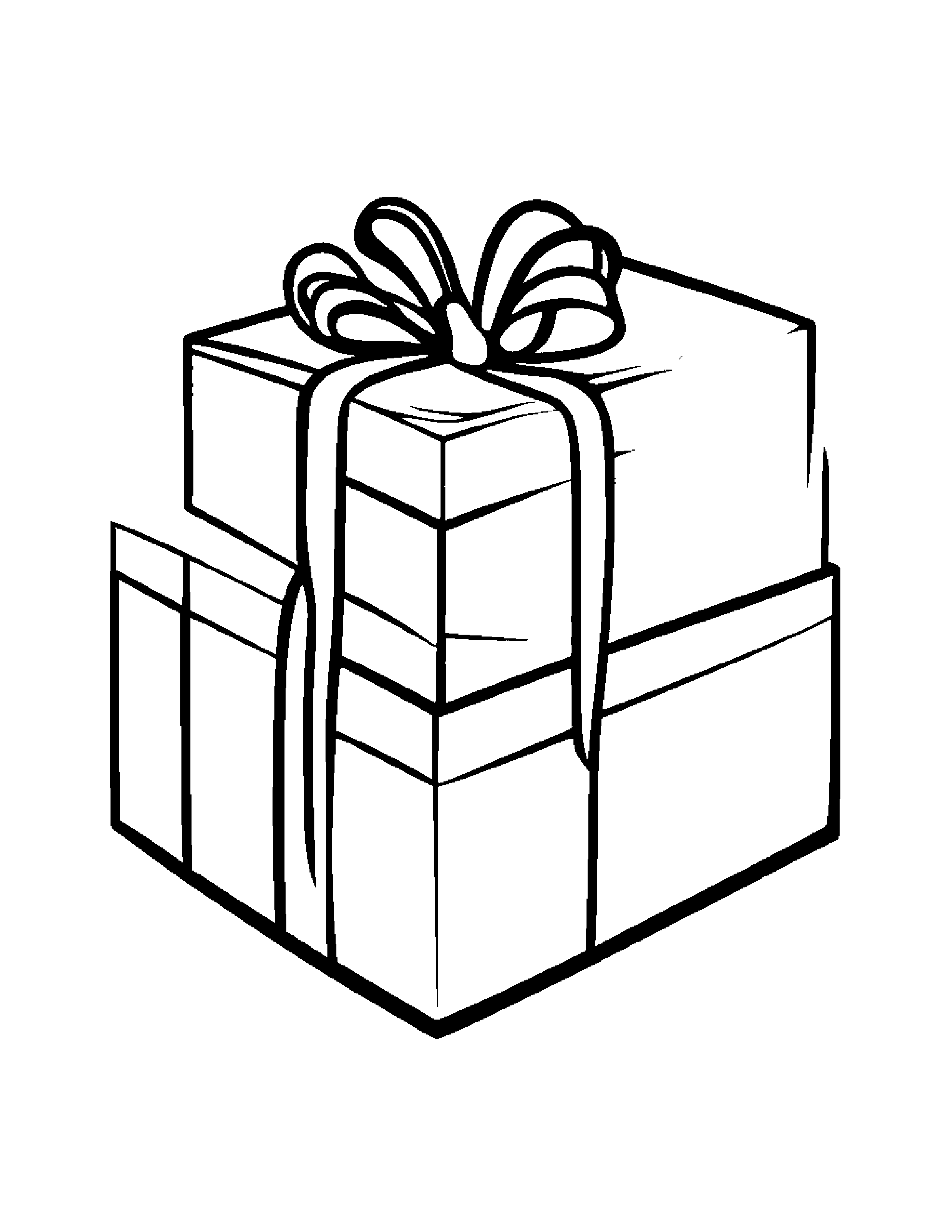Gift Box #4 Coloring Page (Free Printable PDF)