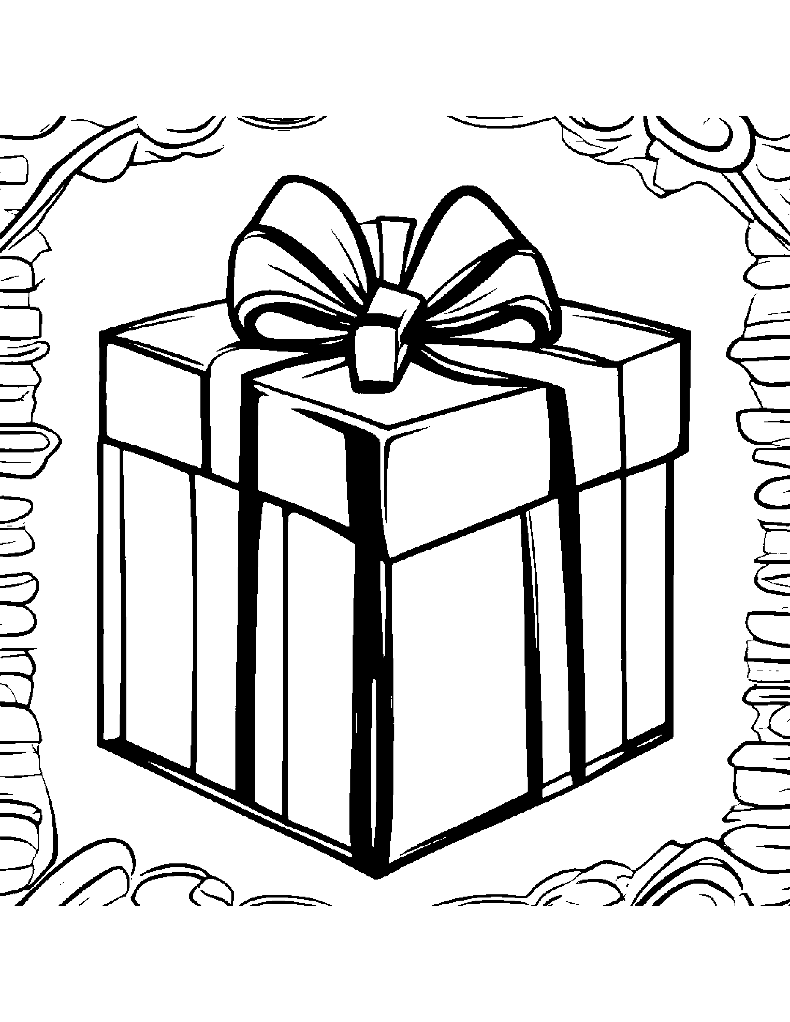 Gift Box Coloring Page (Free Printable PDF)