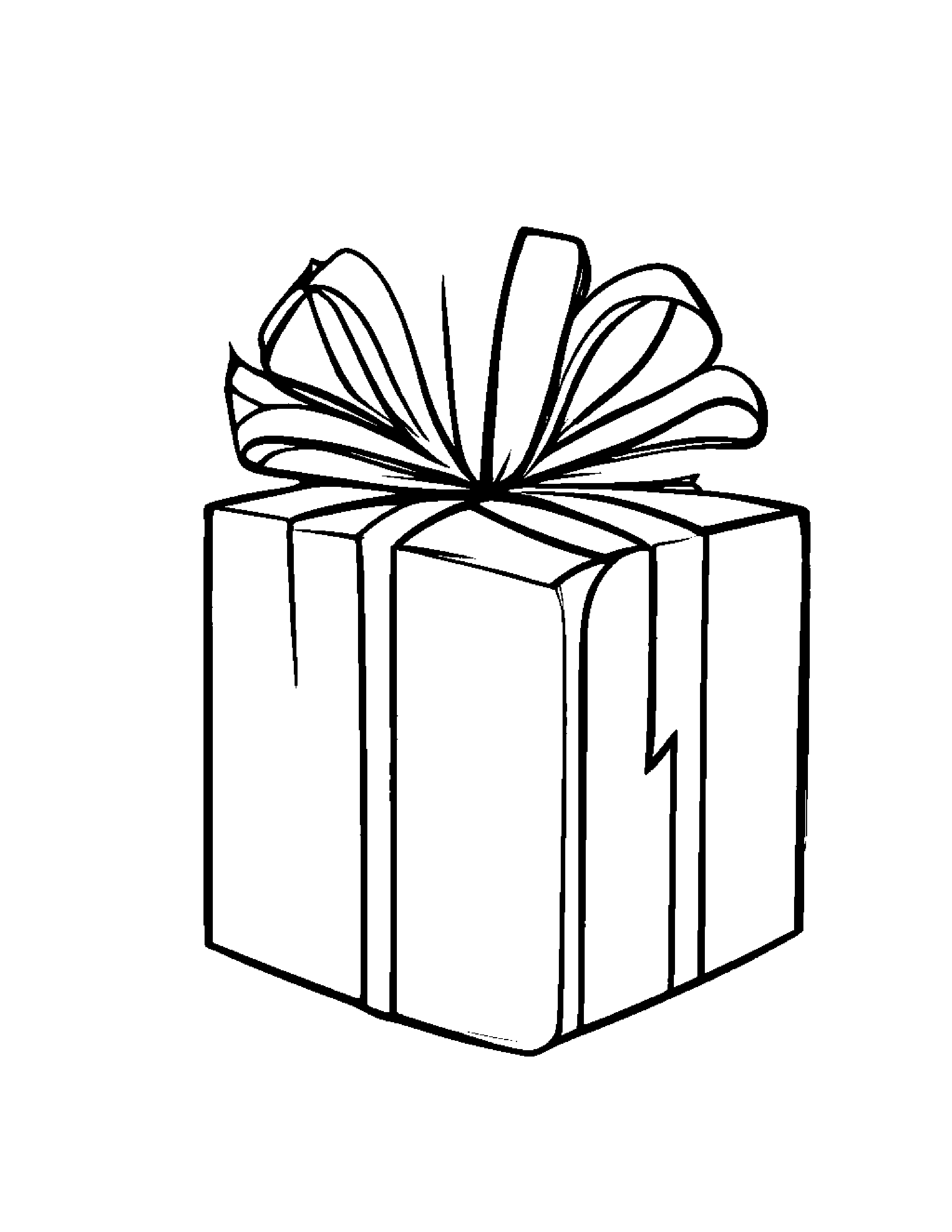 Happy Gift Box #4 Coloring Page (Free Printable PDF)