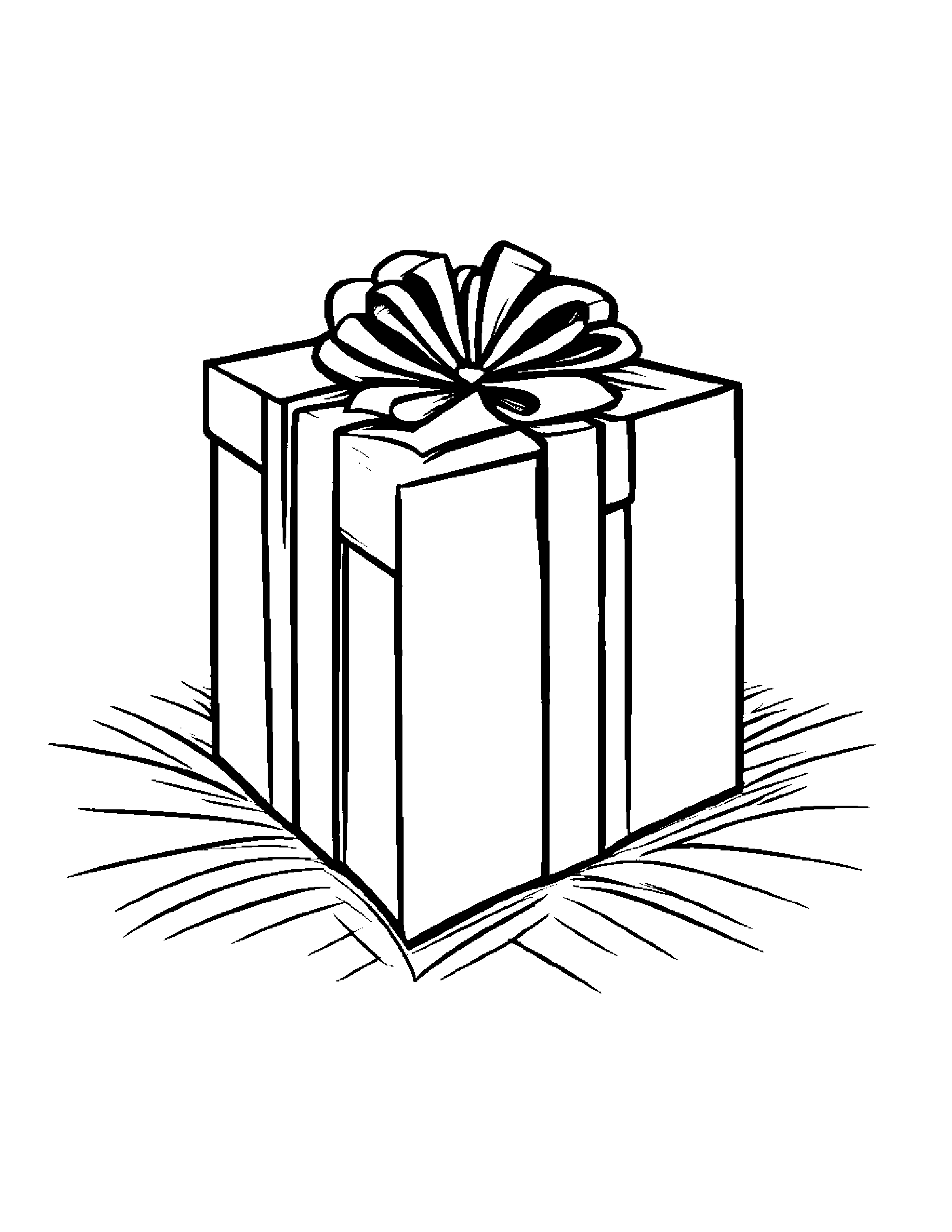 Happy Gift Box Coloring Page (Free Printable PDF)