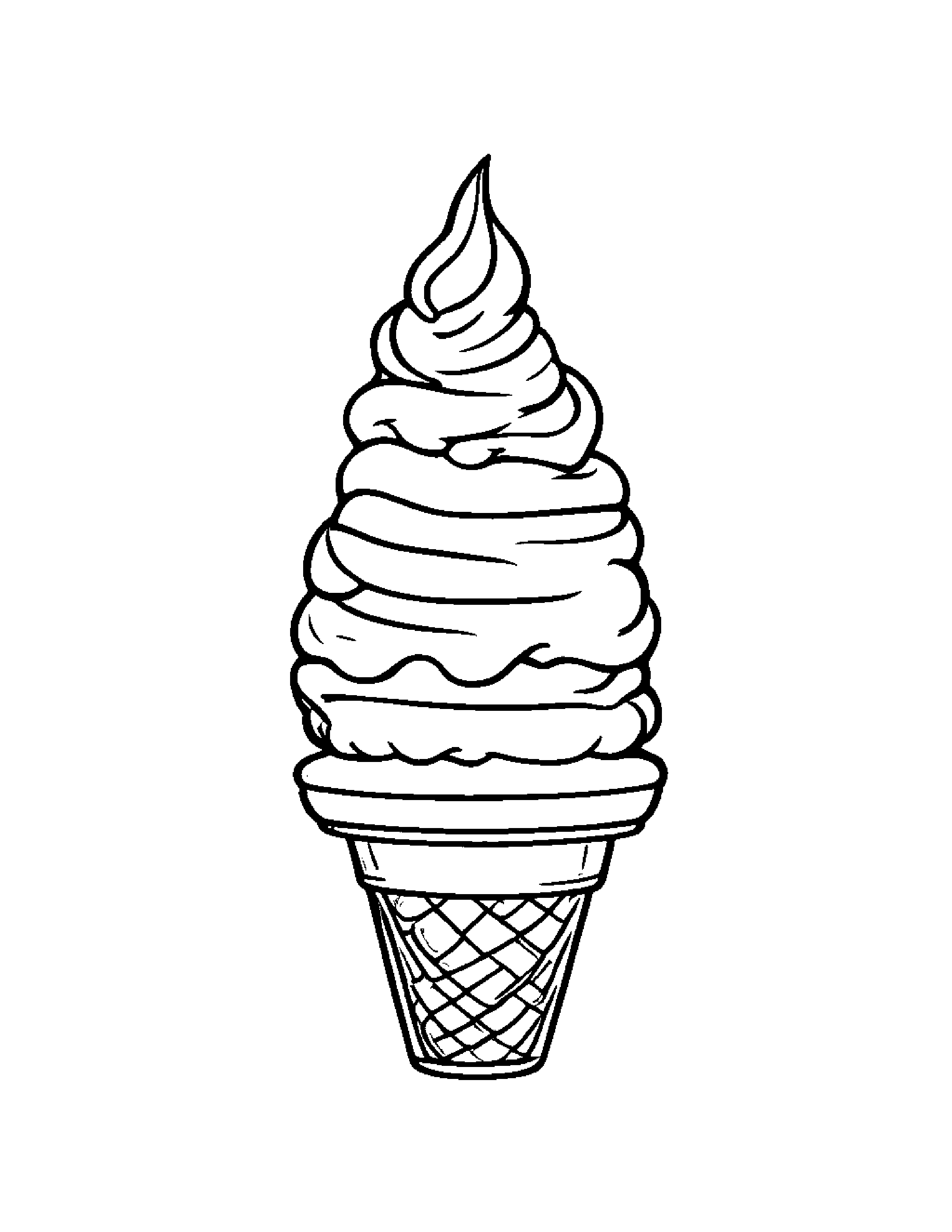 Baby Ice Cream Cone Coloring Page (Free Printable PDF)