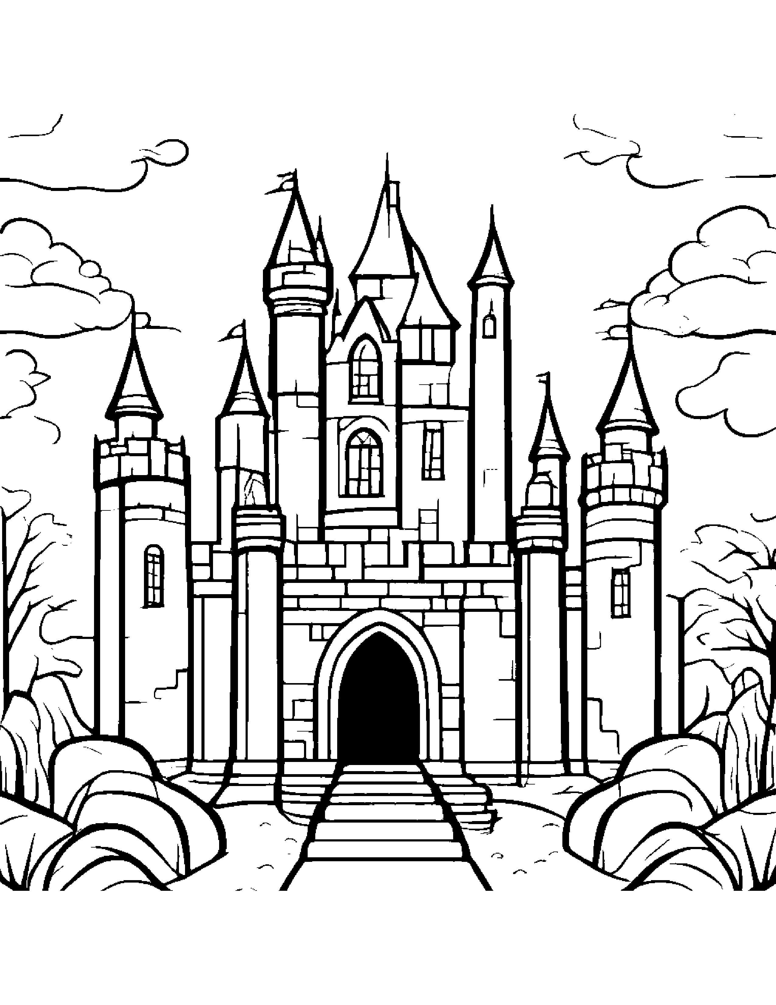 Curious Castle Block #3 Coloring Page (Free Printable PDF)