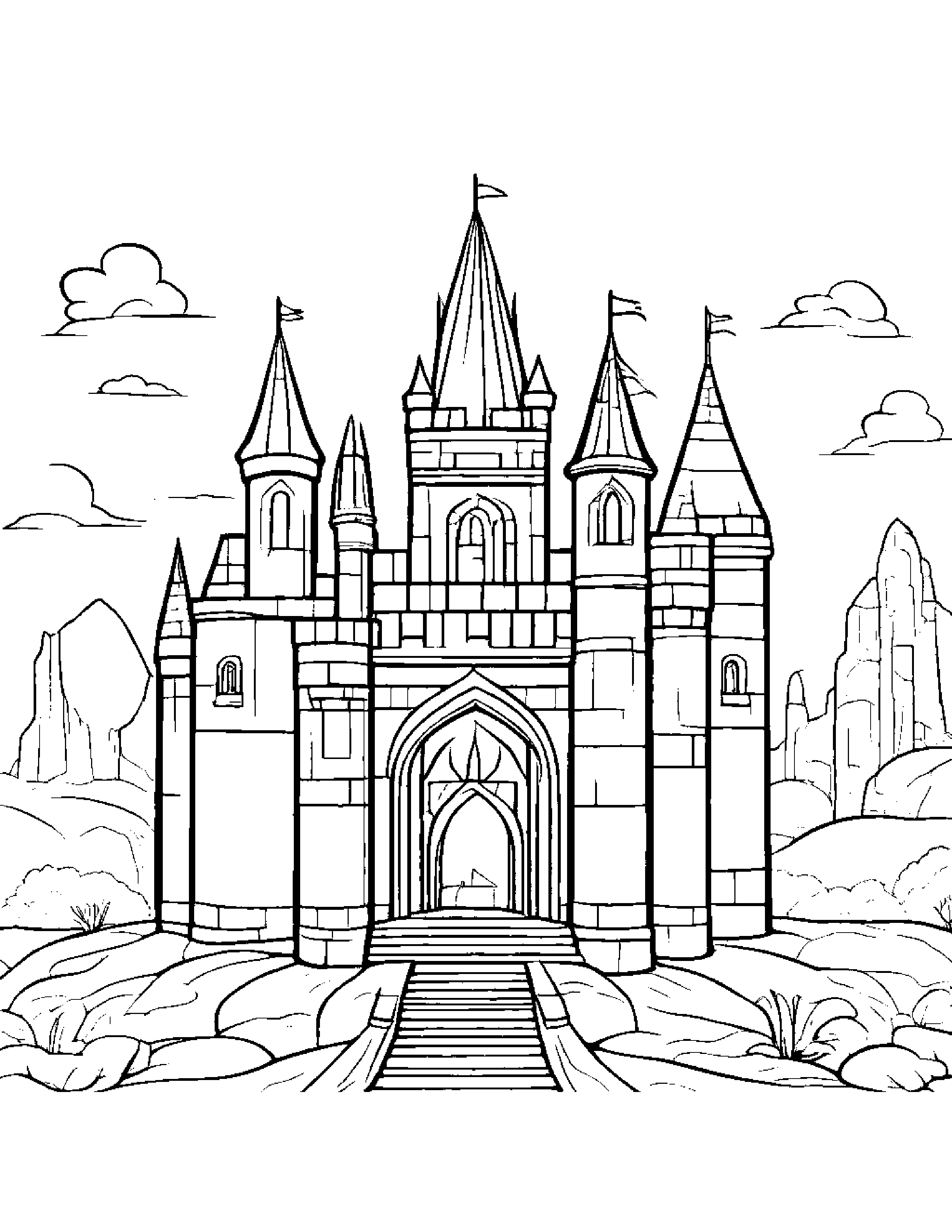 Curious Castle Block #5 Coloring Page (Free Printable PDF)