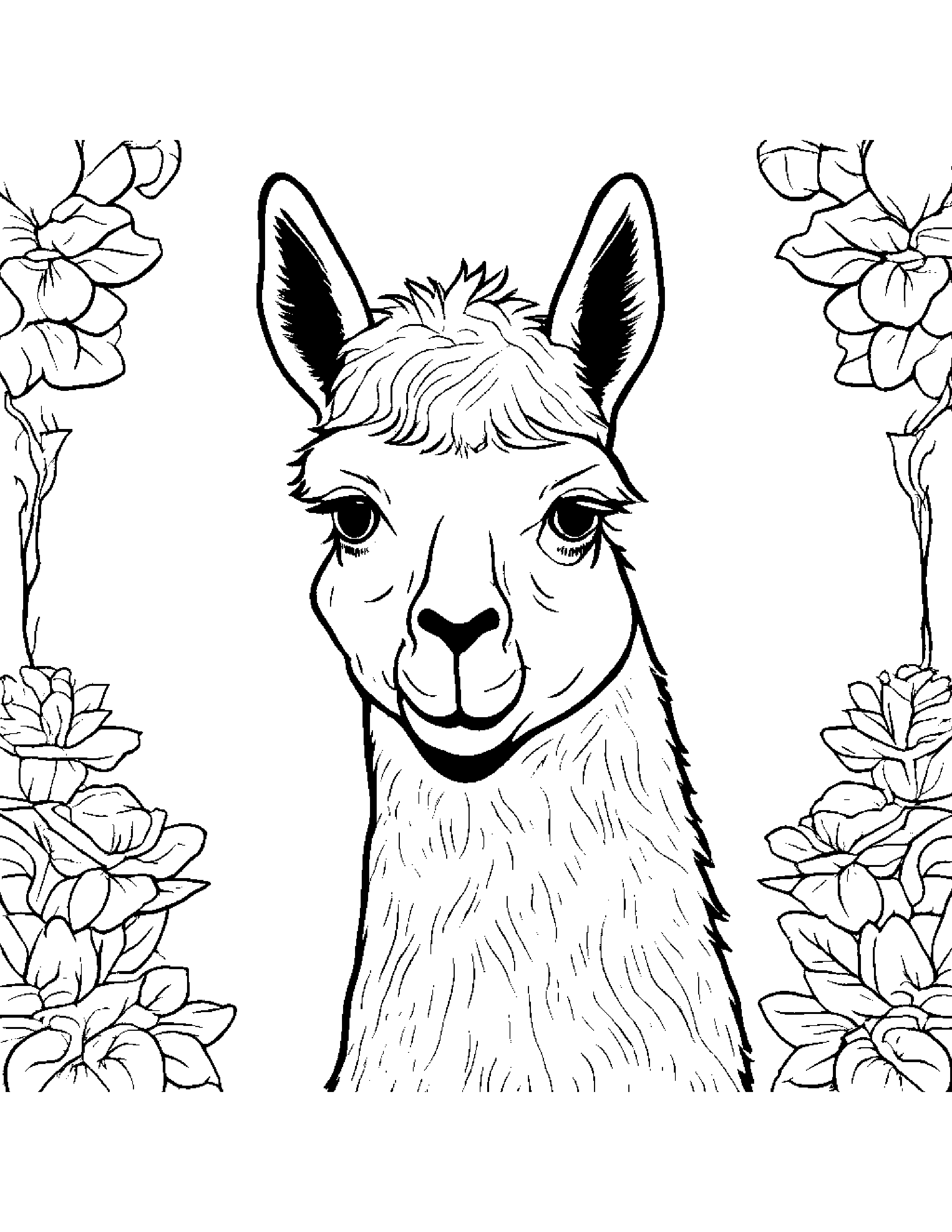 Quiet Alpaca #3 Coloring Page (Free Printable PDF)