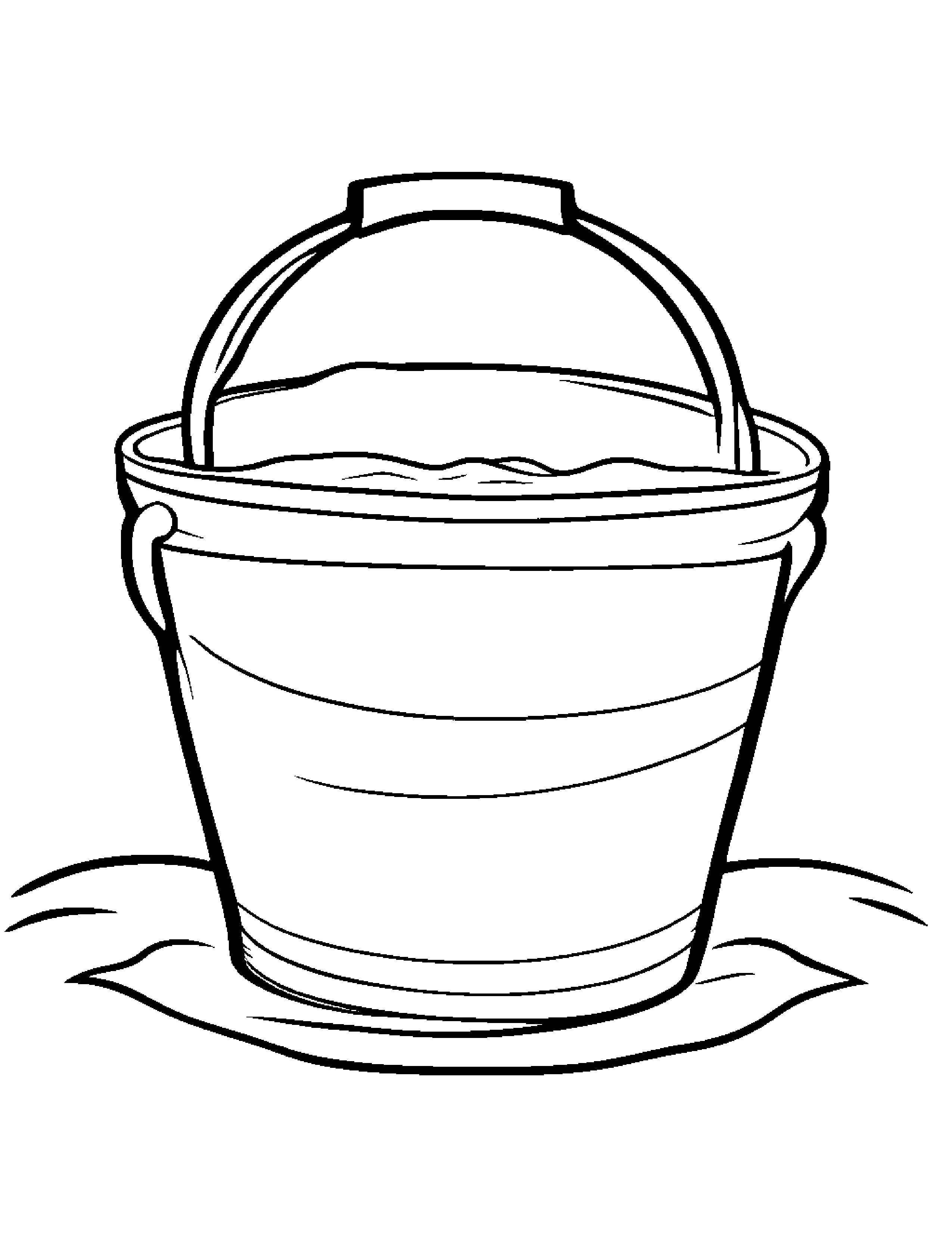 Sprightly Sand Bucket #2 Coloring Page (Free Printable PDF)