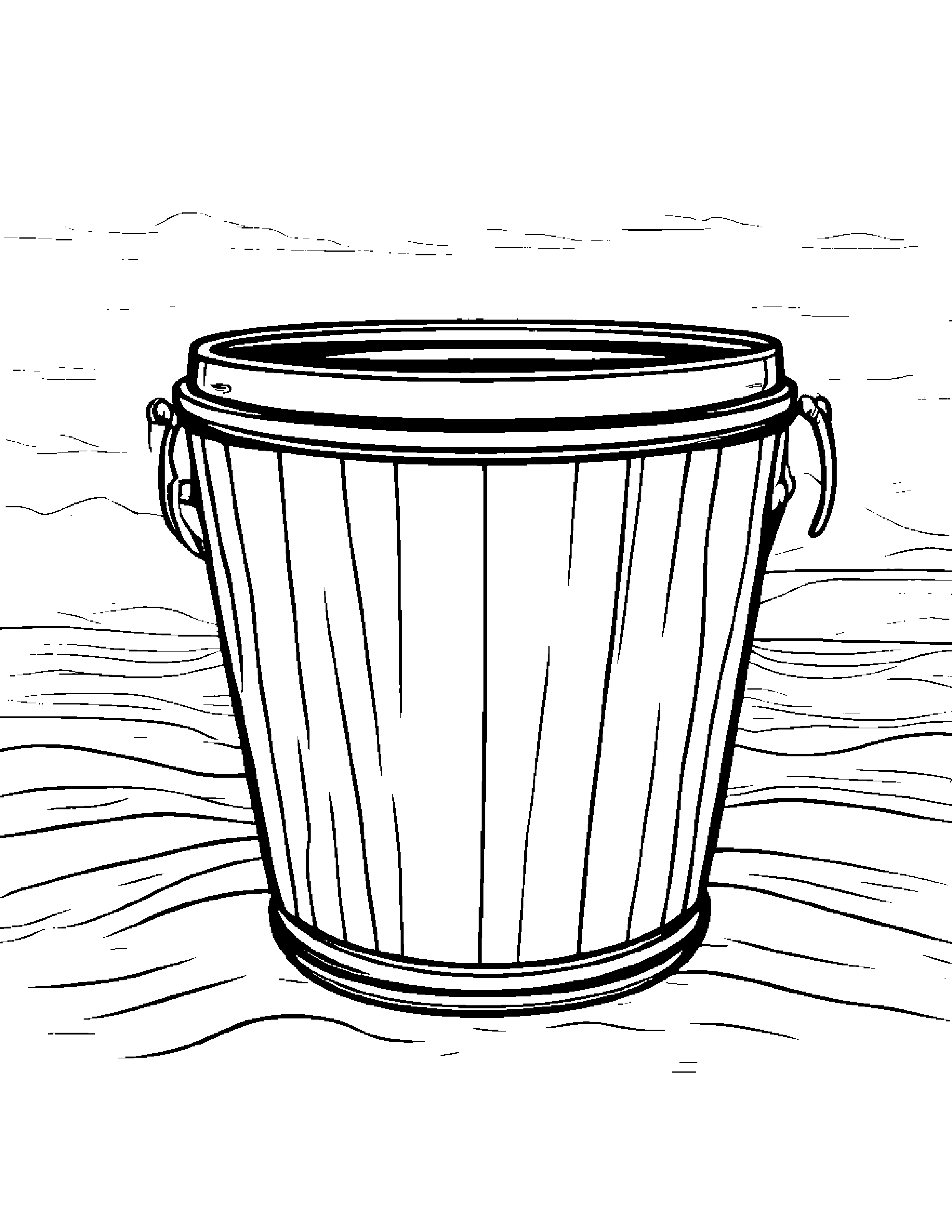 Sprightly Sand Bucket #3 Coloring Page (Free Printable PDF)