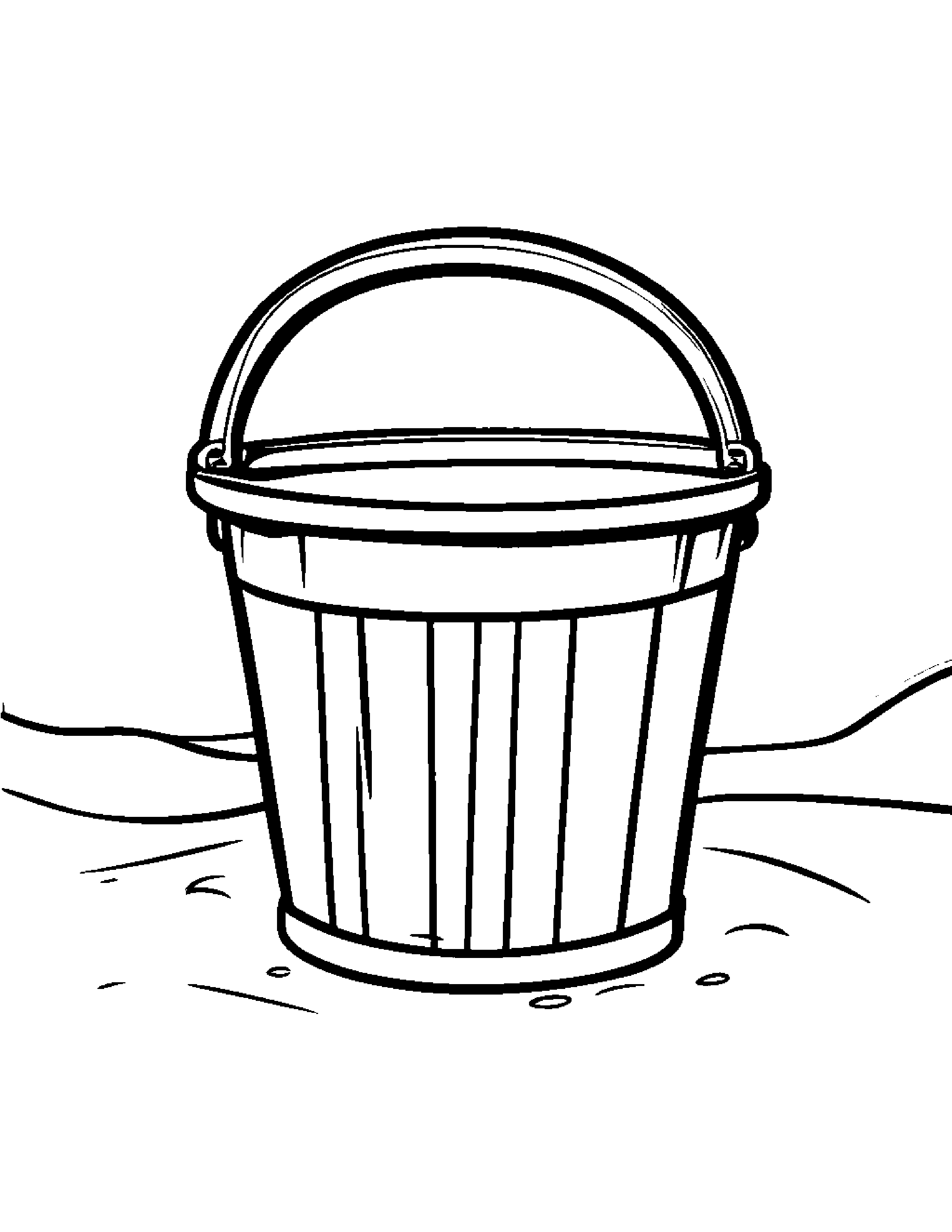 Sprightly Sand Bucket #4 Coloring Page (Free Printable PDF)