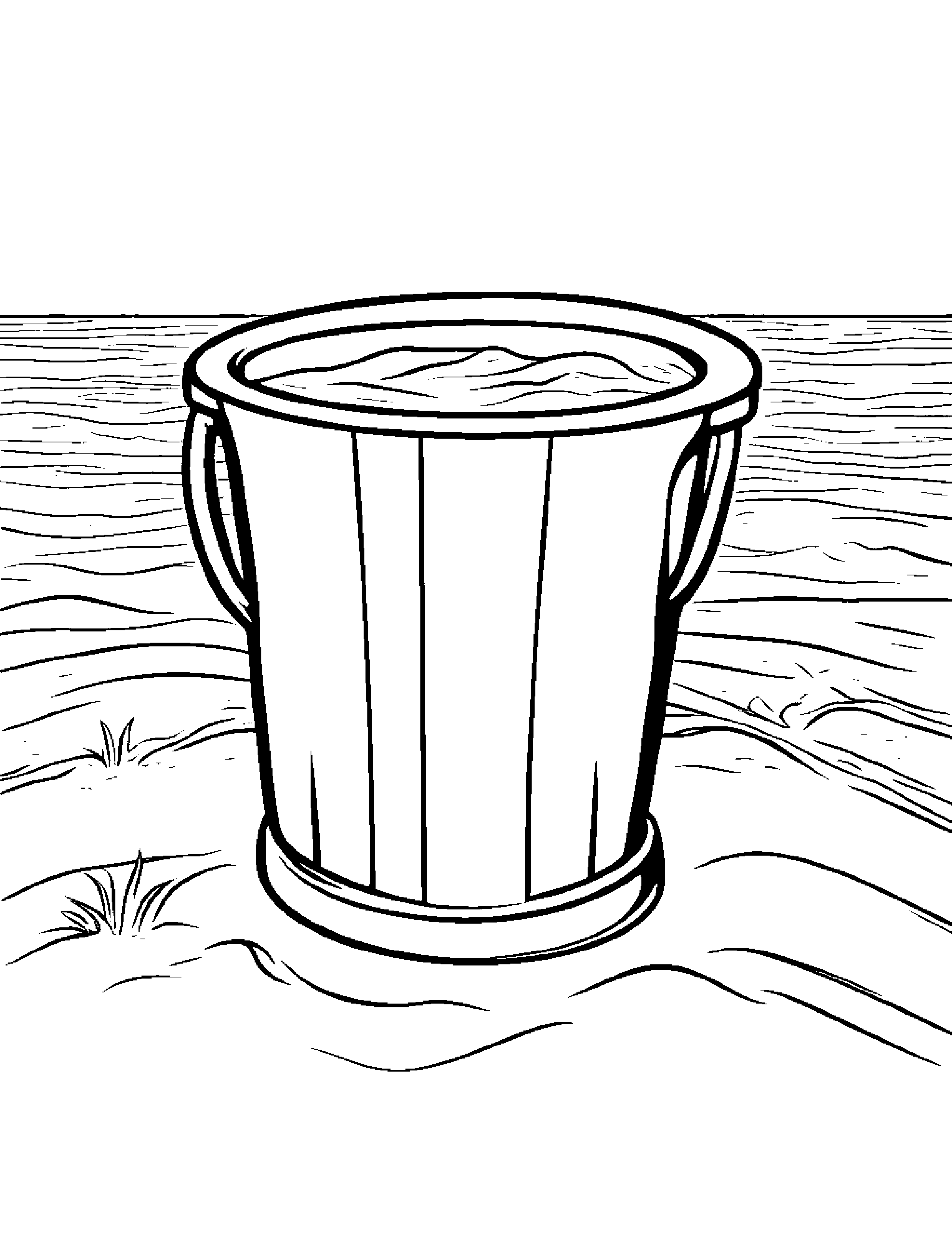 Sprightly Sand Bucket #5 Coloring Page (Free Printable PDF)