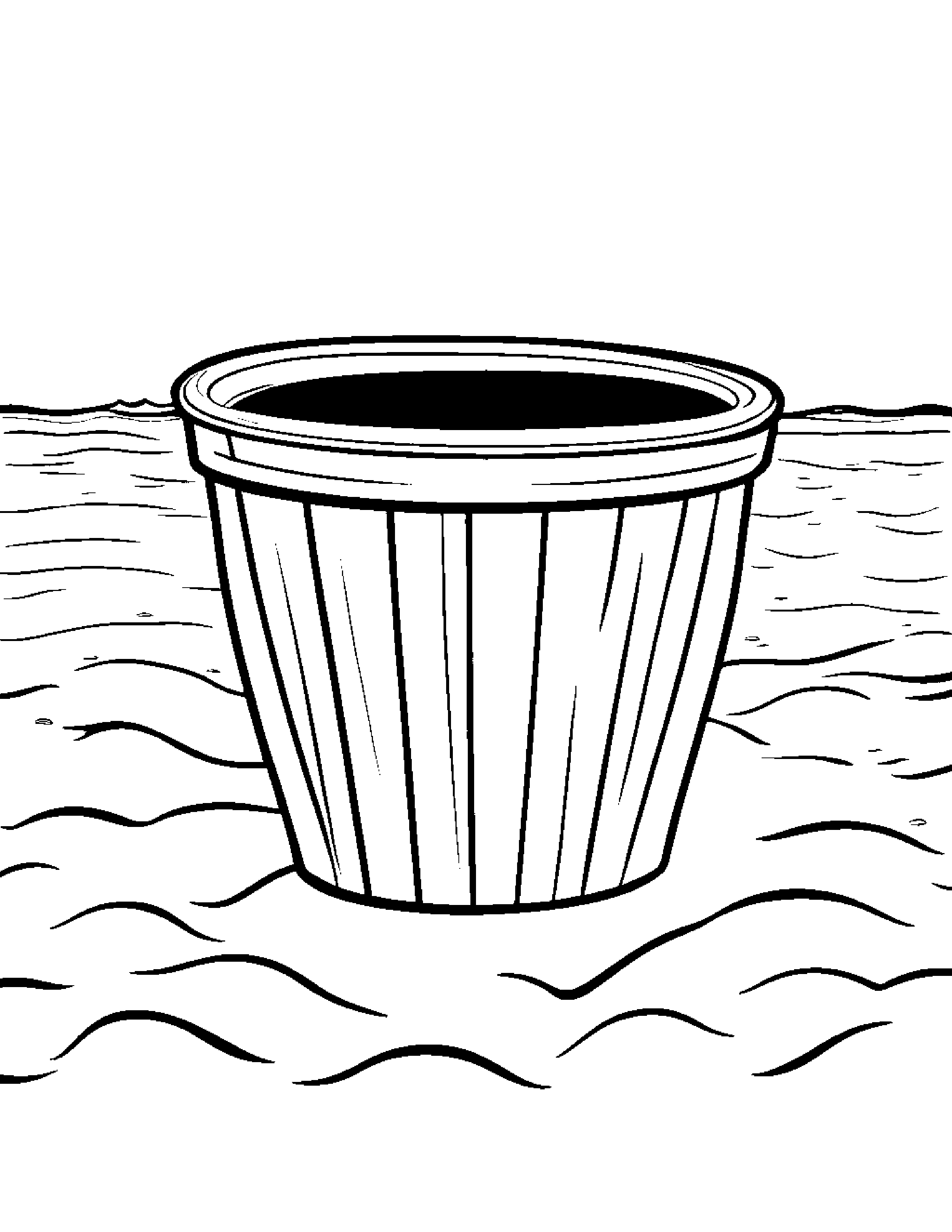 Sprightly Sand Bucket Coloring Page (Free Printable PDF)